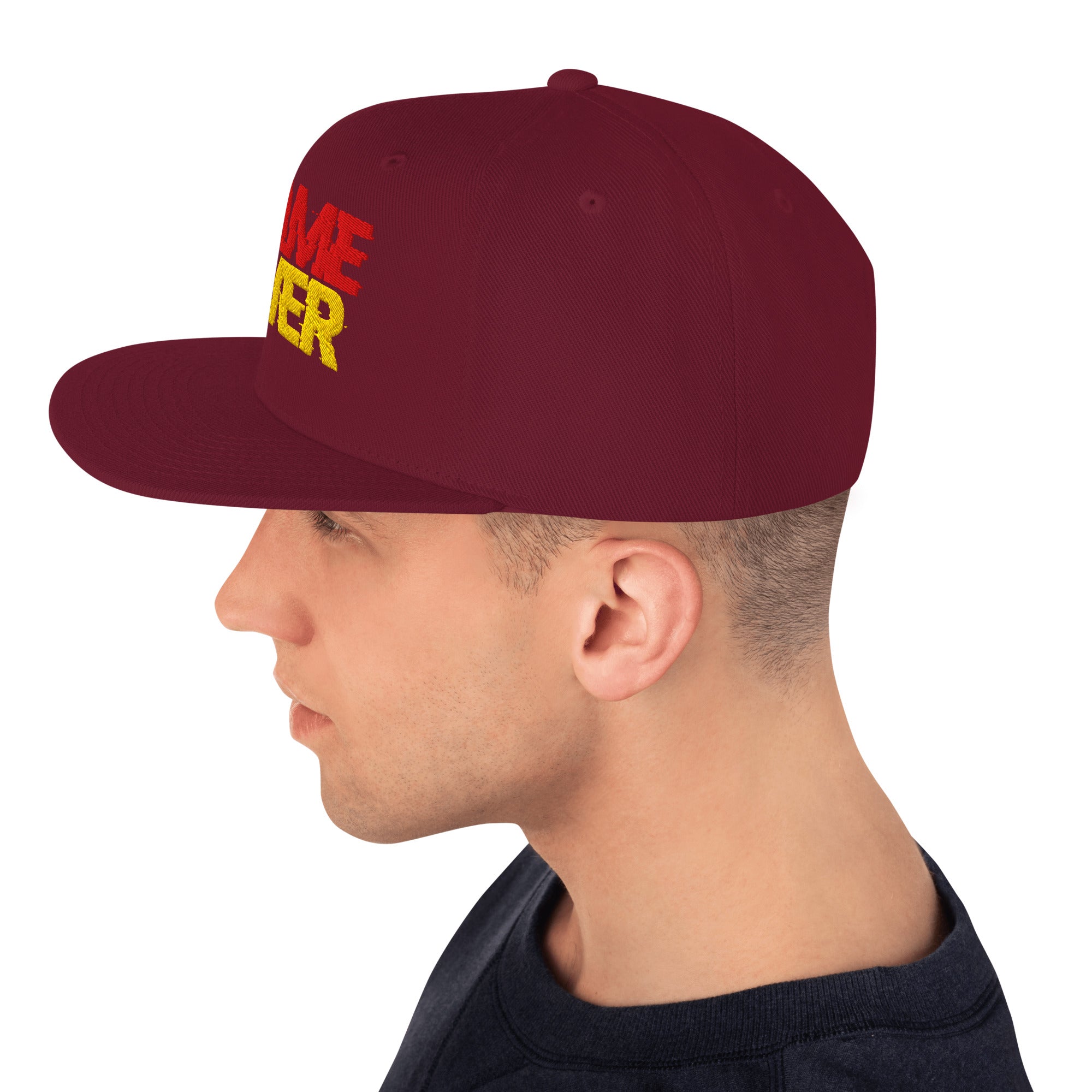 Cappellino Ricamato Unisex Snapback Regolabile – Design Game Over-Biiply