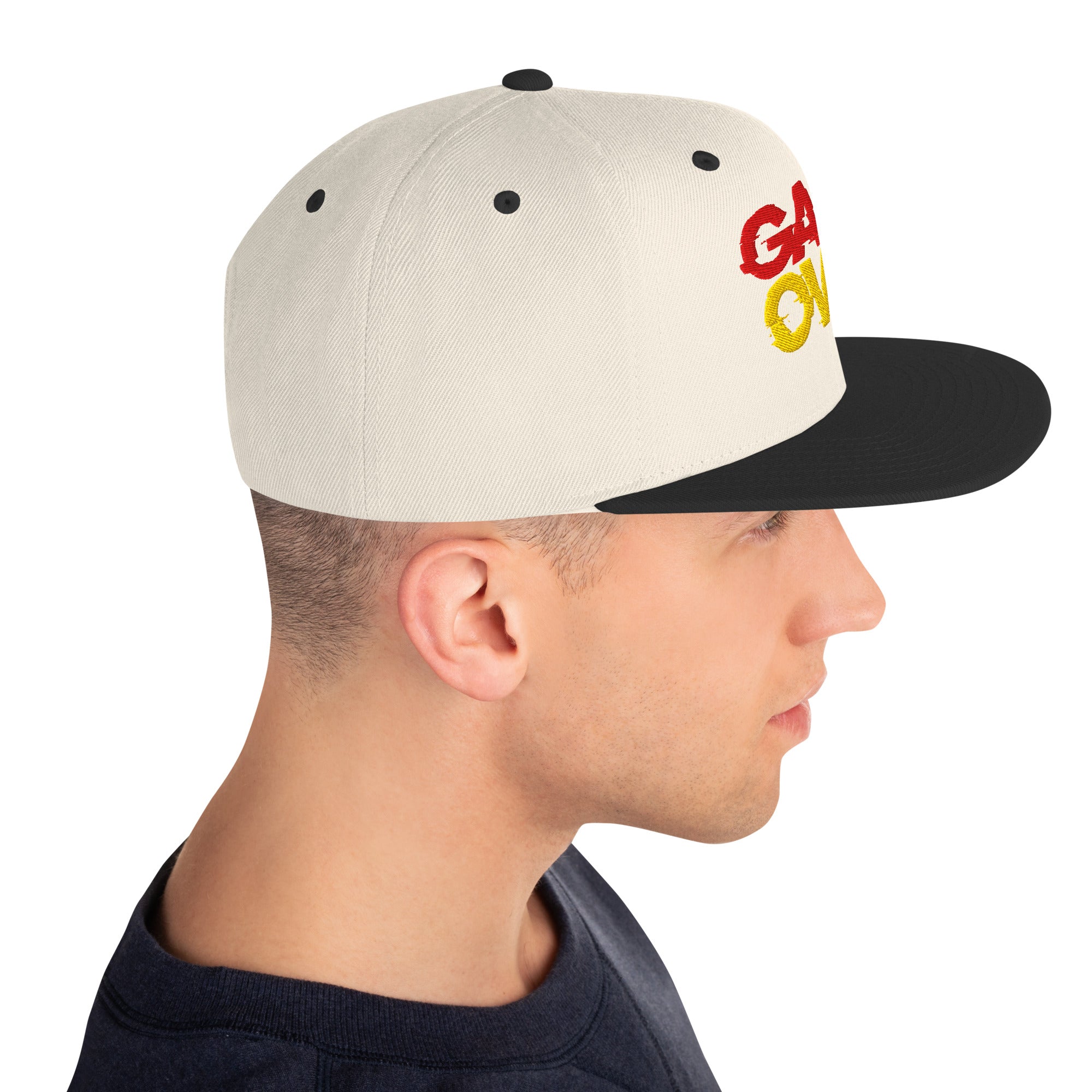 Cappellino Ricamato Unisex Snapback Regolabile – Design Game Over-Biiply