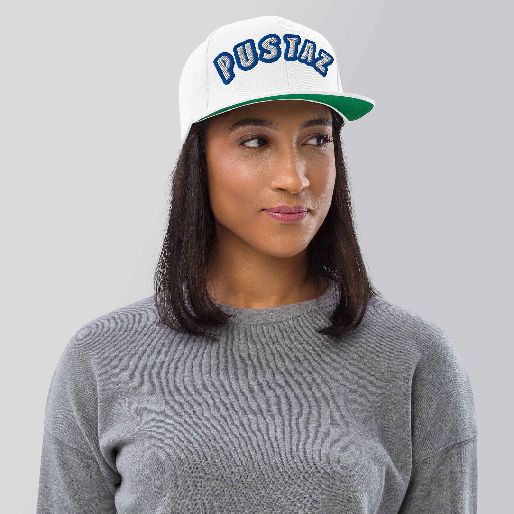 Cappellino Ricamato Unisex Snapback Regolabile – Design Pustaz-Biiply