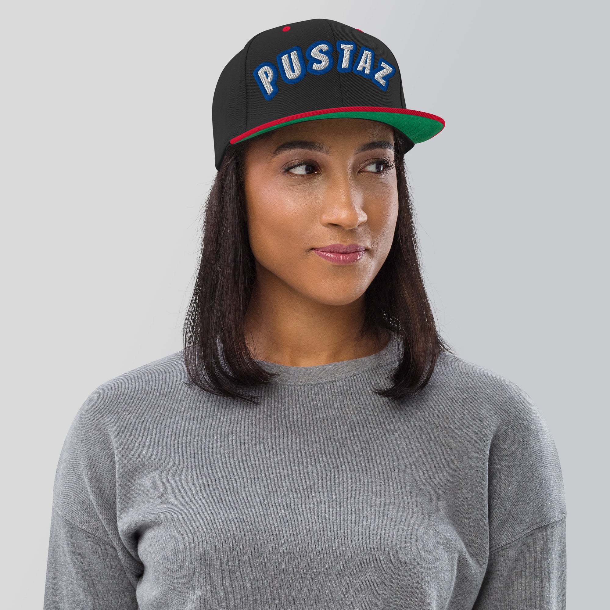 Cappellino Ricamato Unisex Snapback Regolabile – Design Pustaz-Biiply