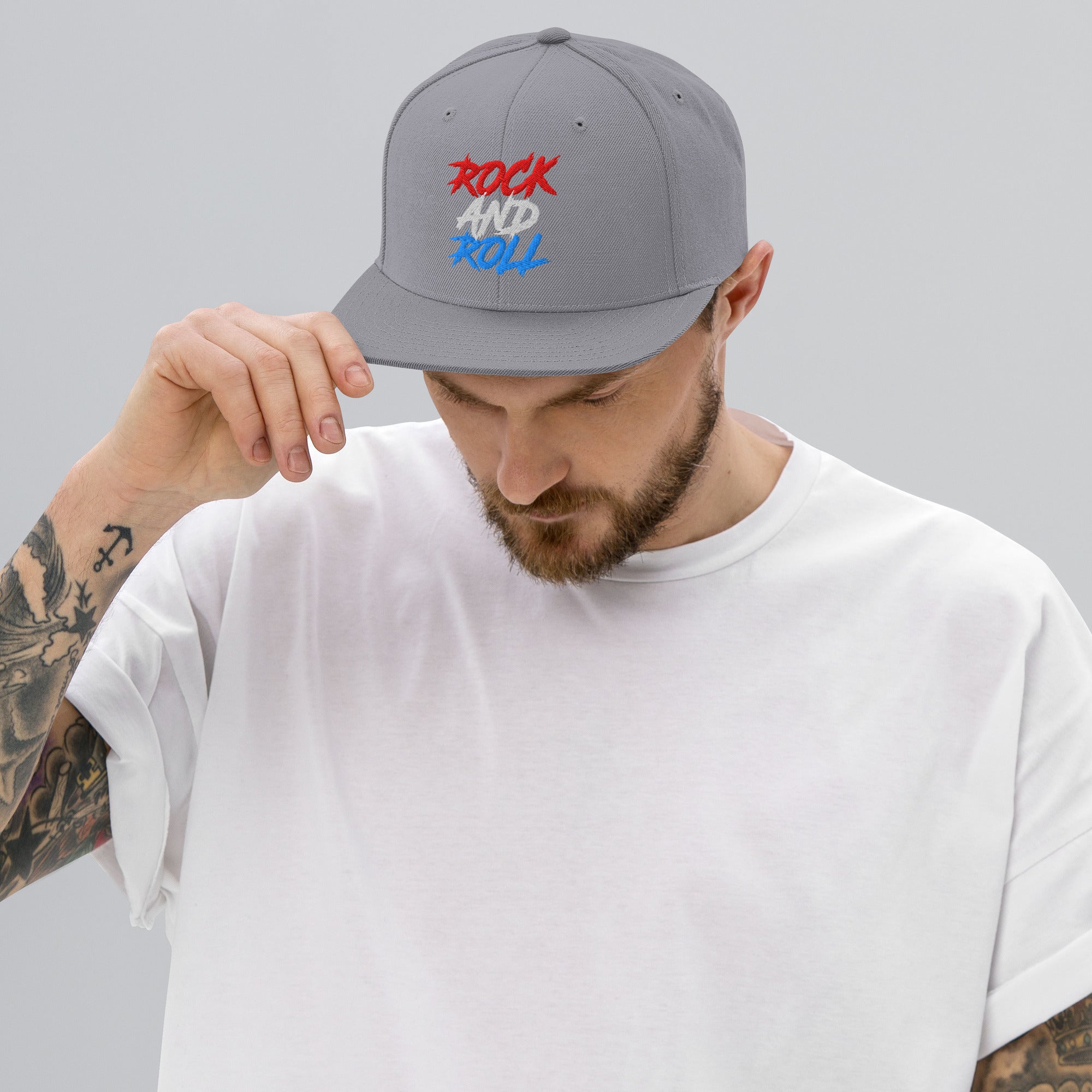 Cappellino Ricamato Unisex Snapback Regolabile – Design Rock And Roll-Biiply