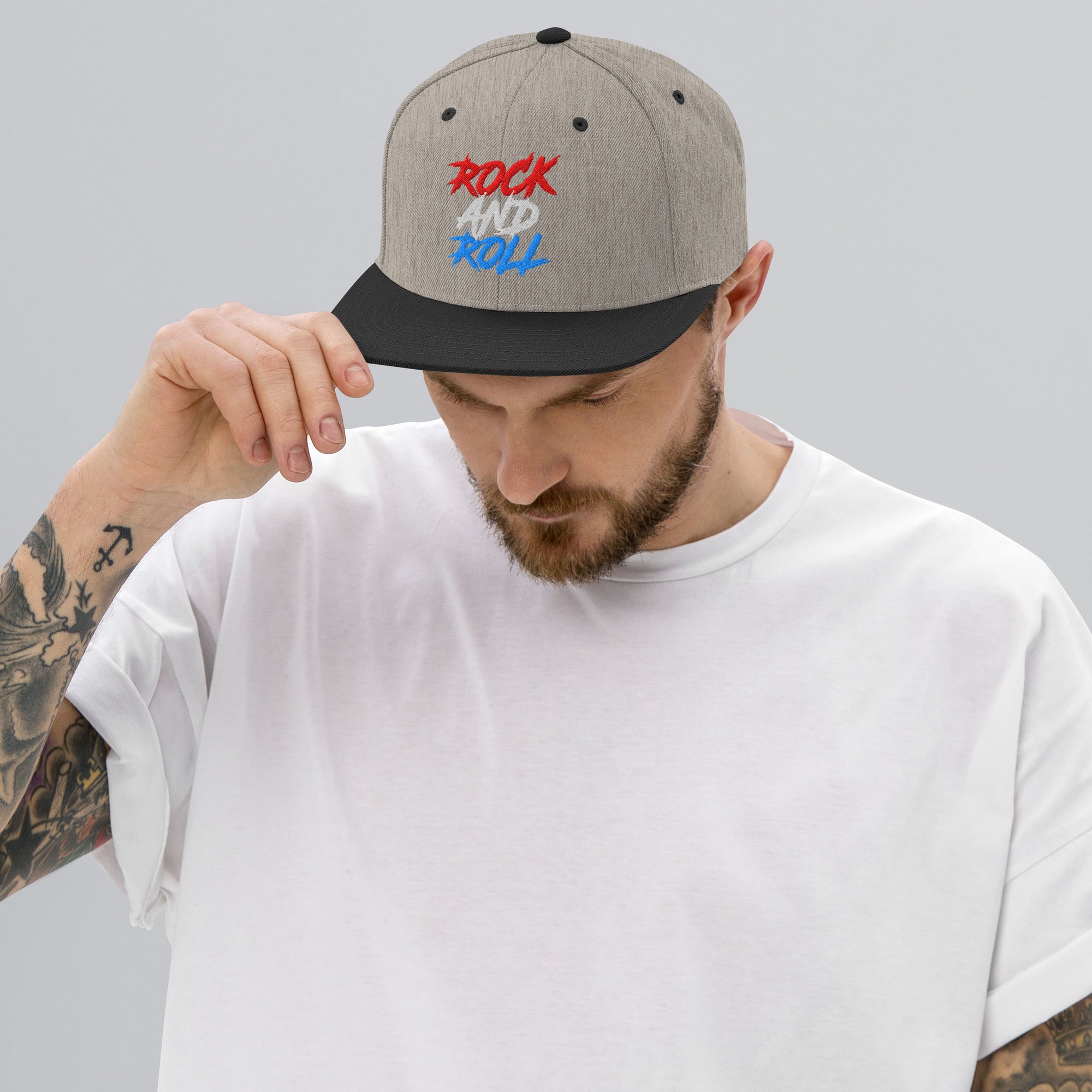 Cappellino Ricamato Unisex Snapback Regolabile – Design Rock And Roll-Biiply