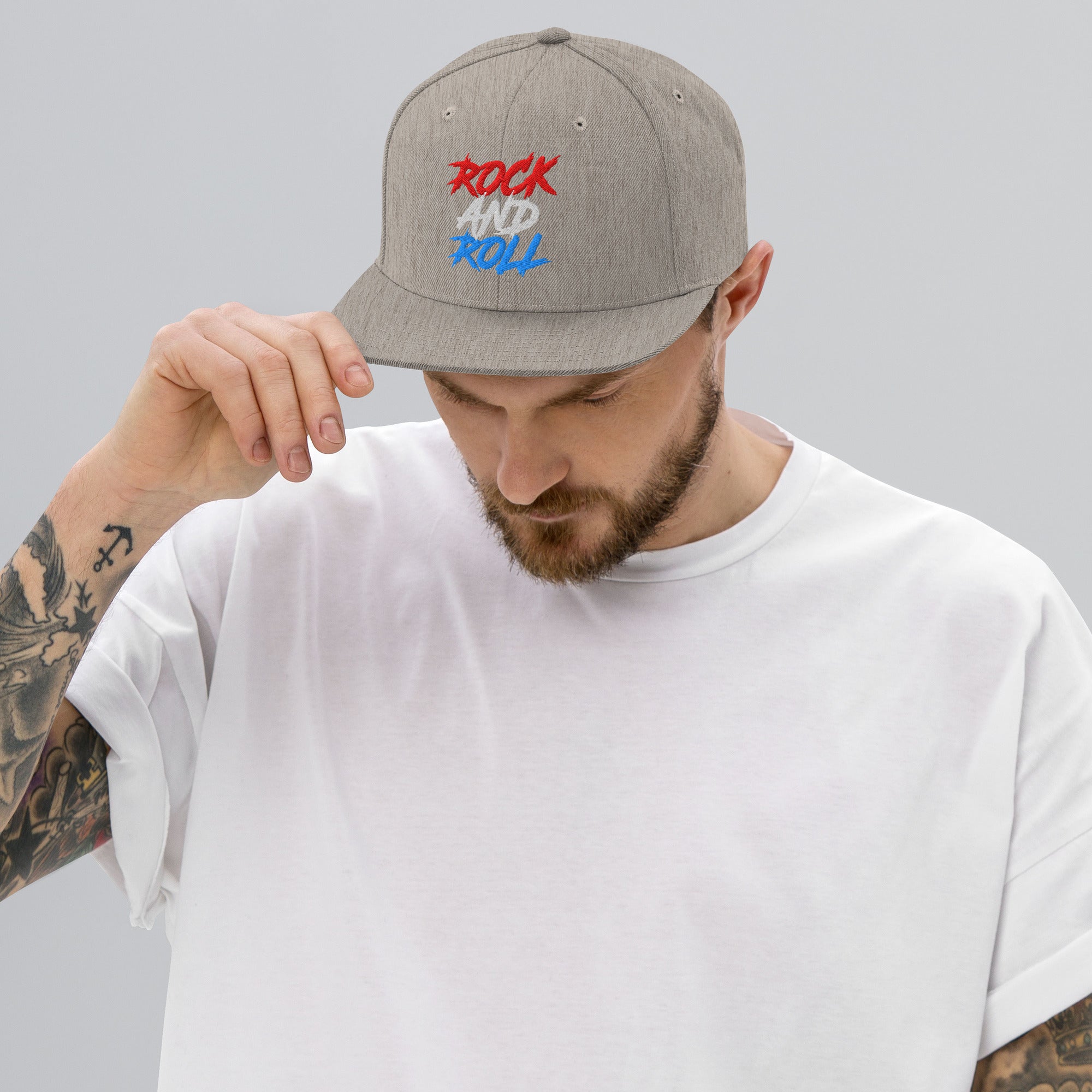 Cappellino Ricamato Unisex Snapback Regolabile – Design Rock And Roll-Biiply