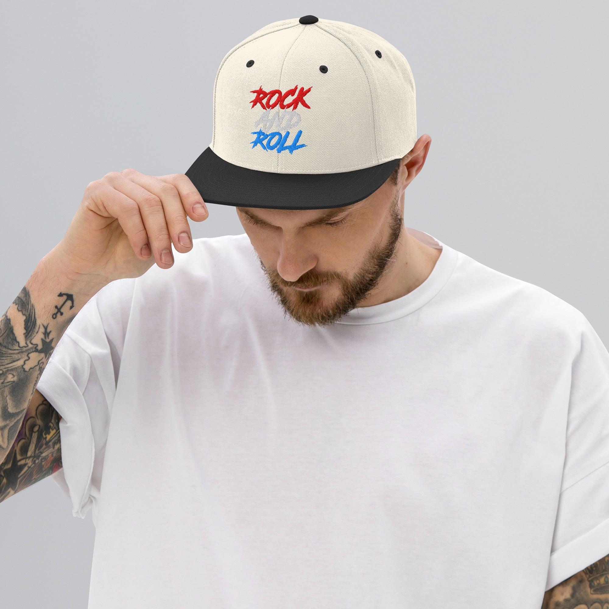 Cappellino Ricamato Unisex Snapback Regolabile – Design Rock And Roll-Biiply