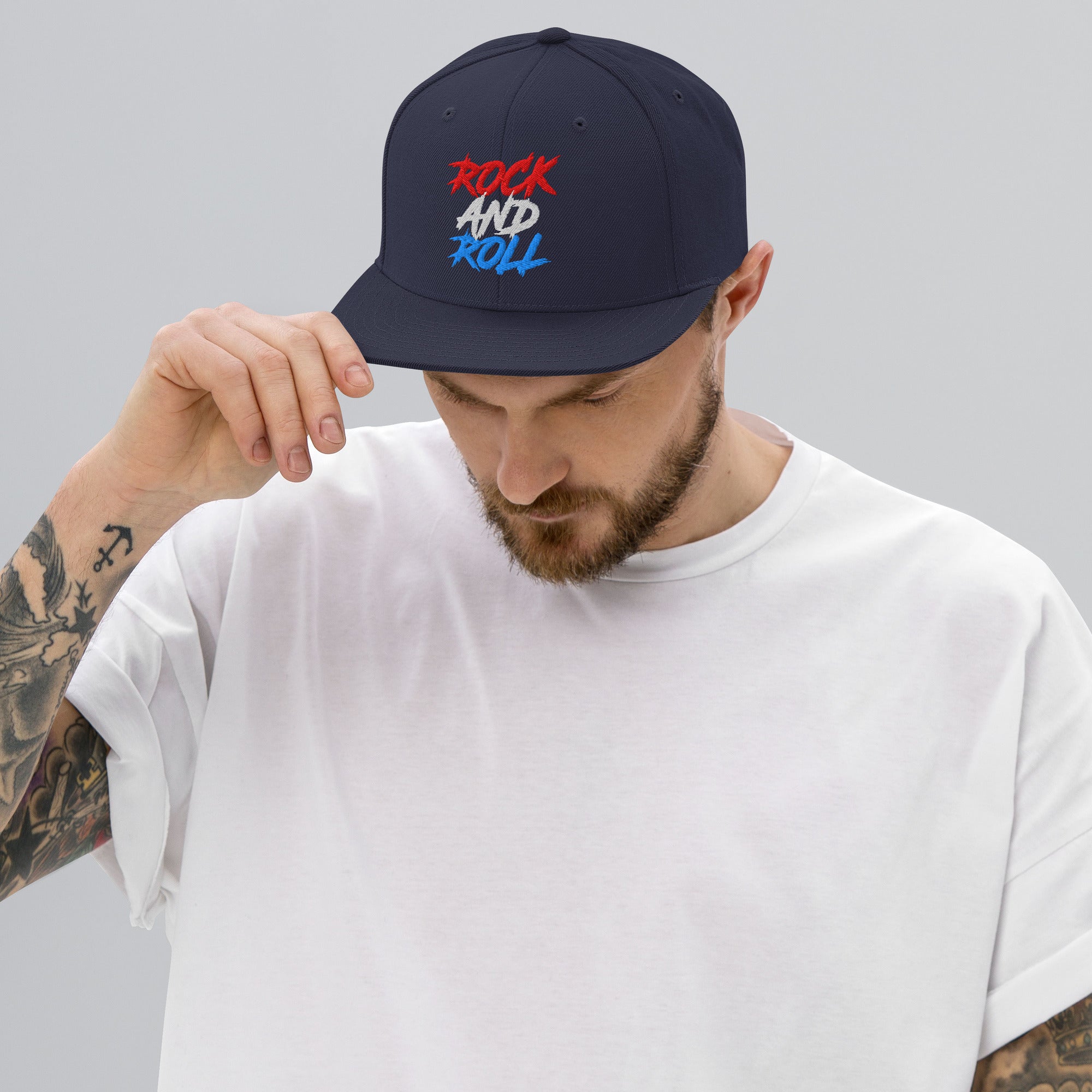 Cappellino Ricamato Unisex Snapback Regolabile – Design Rock And Roll-Biiply