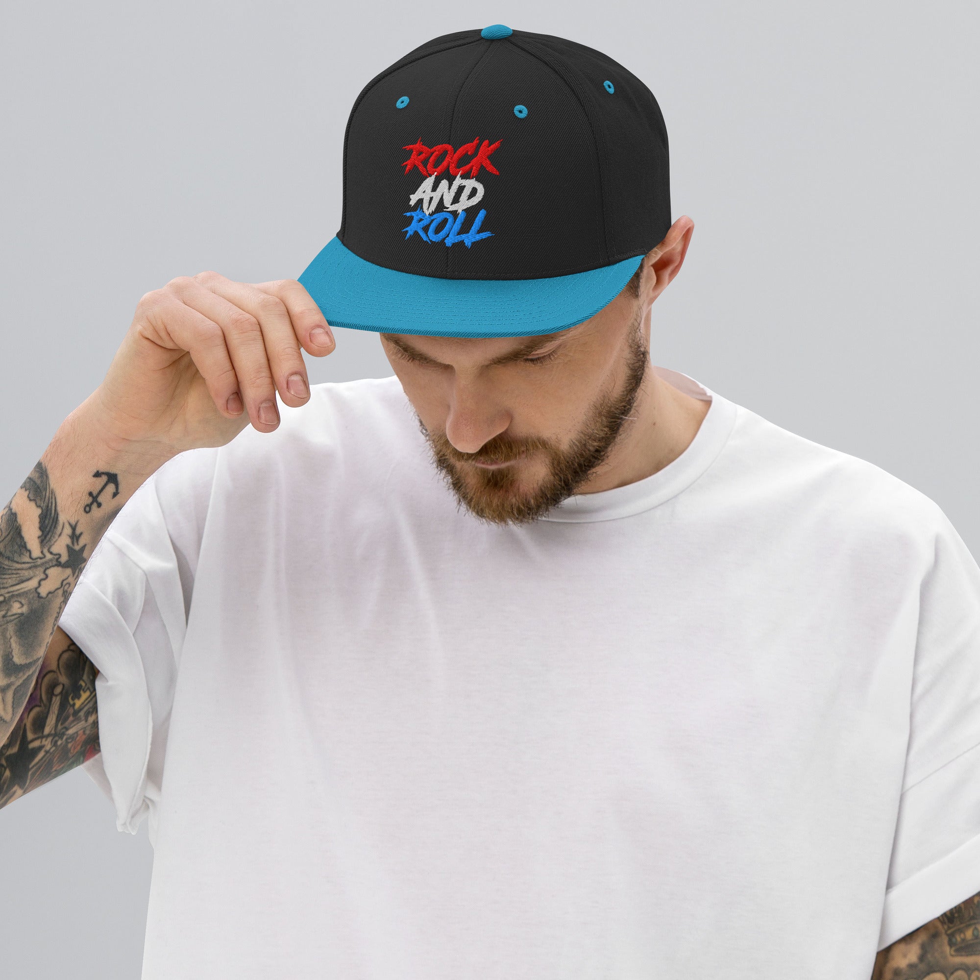 Cappellino Ricamato Unisex Snapback Regolabile – Design Rock And Roll-Biiply