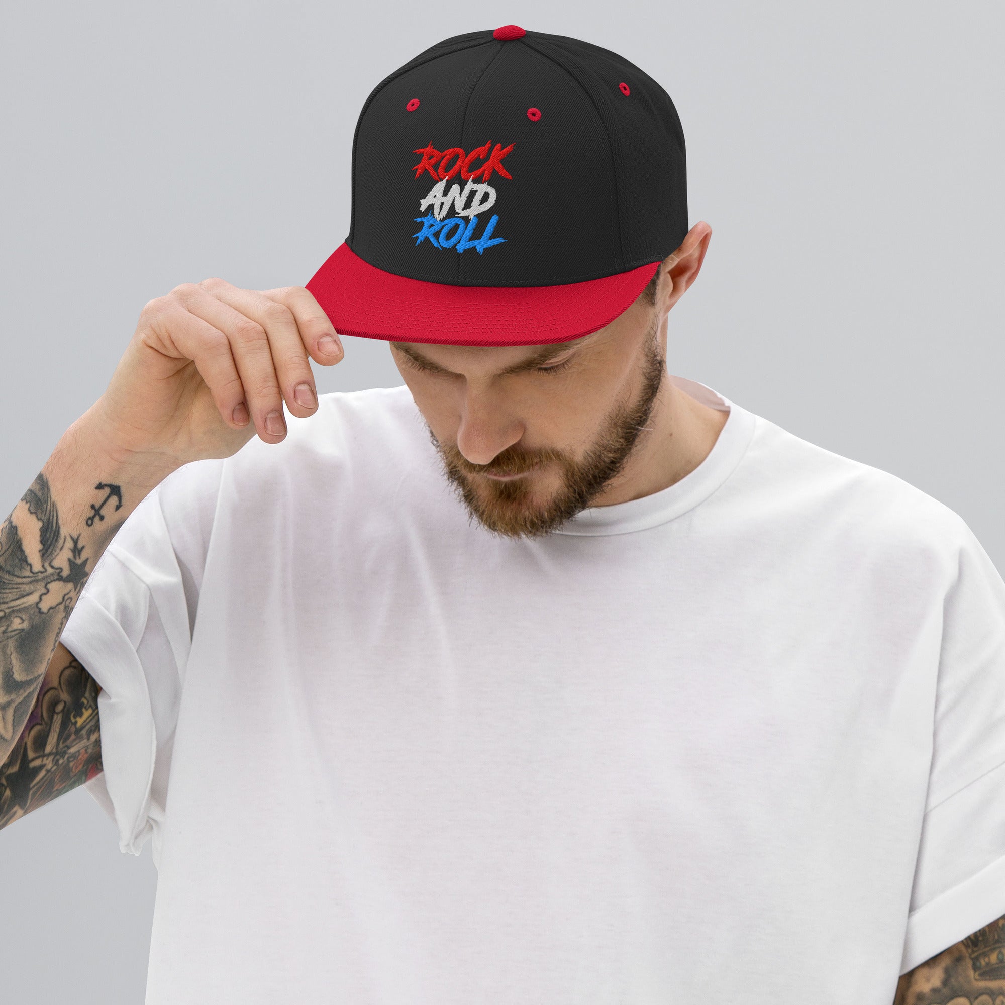 Cappellino Ricamato Unisex Snapback Regolabile – Design Rock And Roll-Biiply