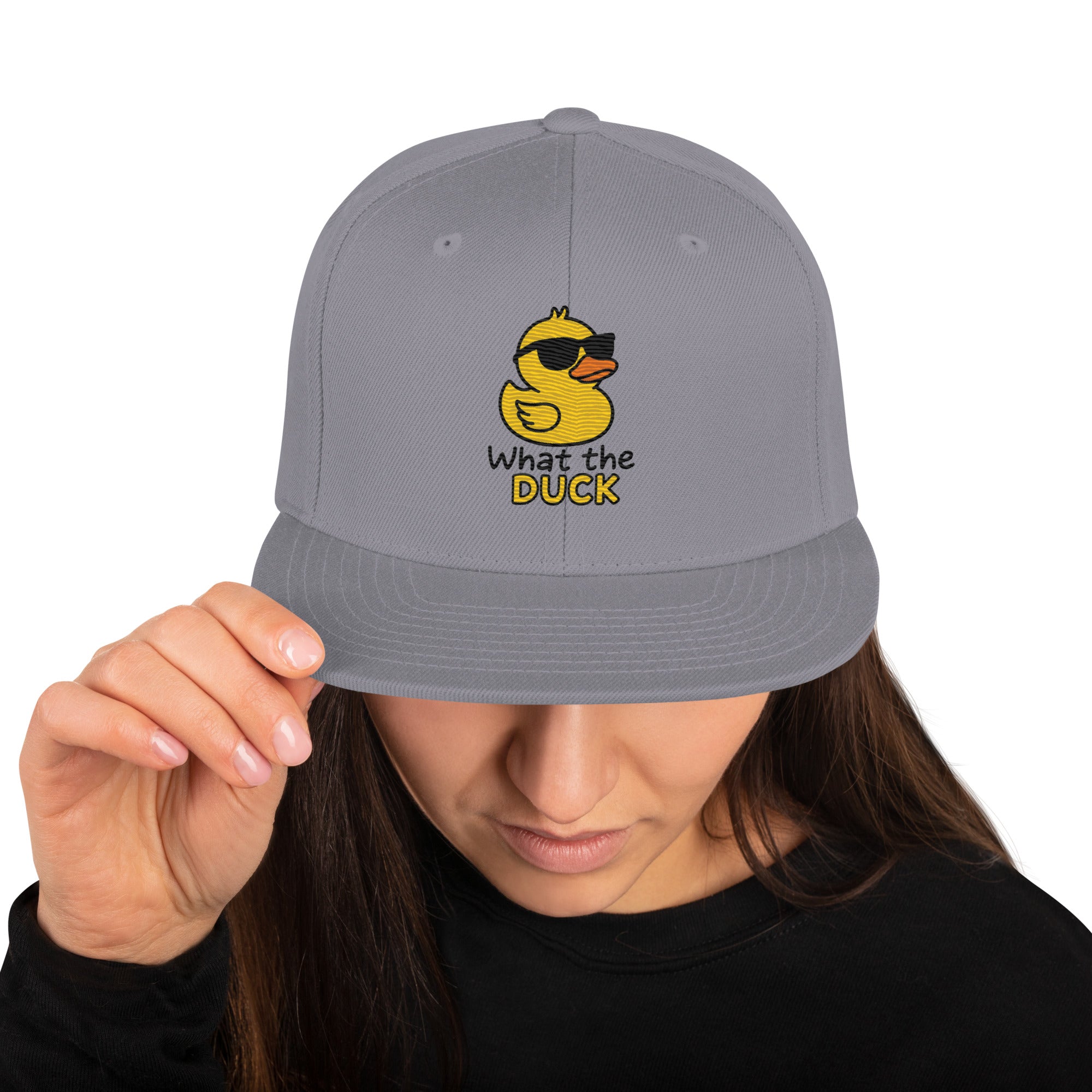 Cappellino Ricamato Unisex Snapback Regolabile – Design What Duck-Biiply
