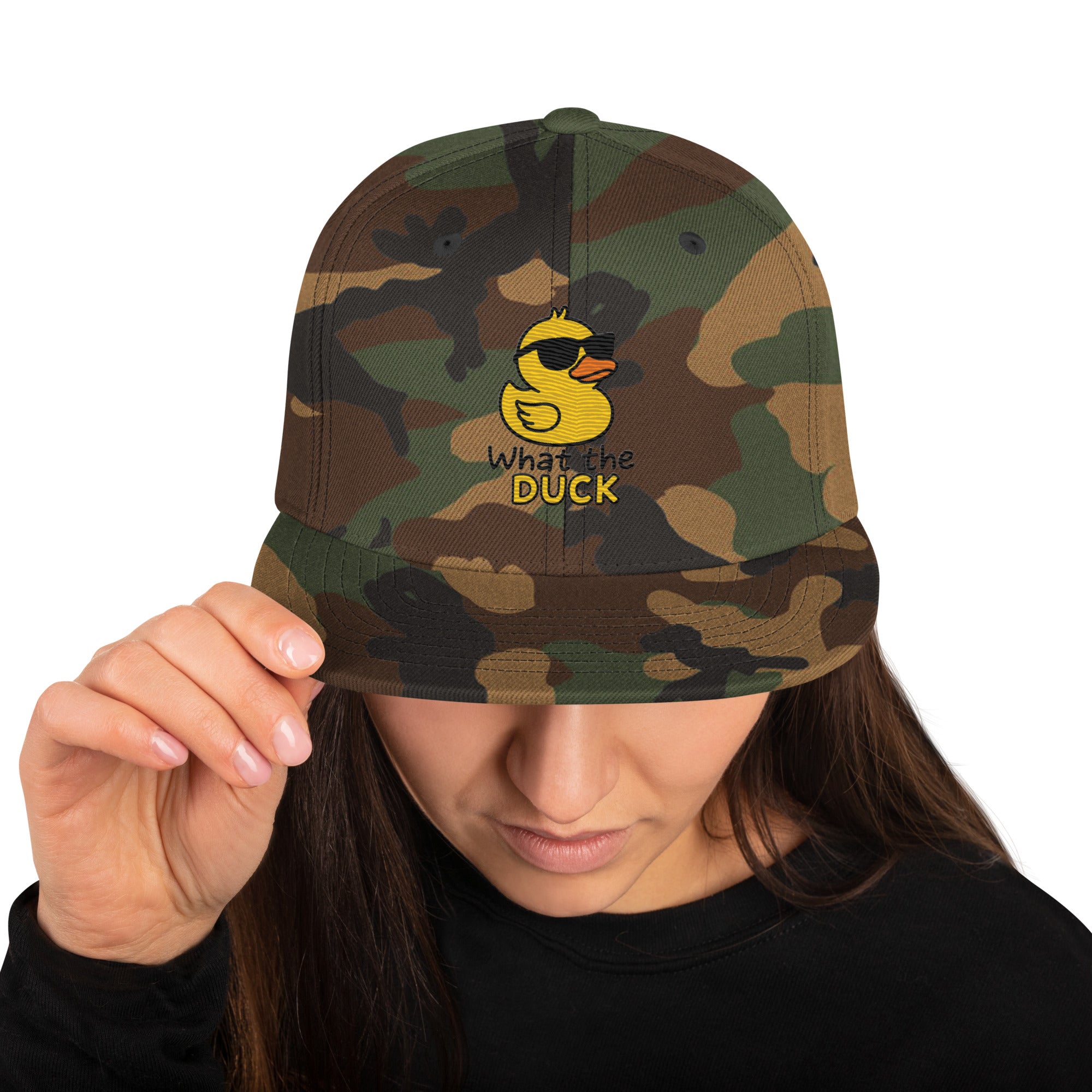 Cappellino Ricamato Unisex Snapback Regolabile – Design What Duck-Biiply