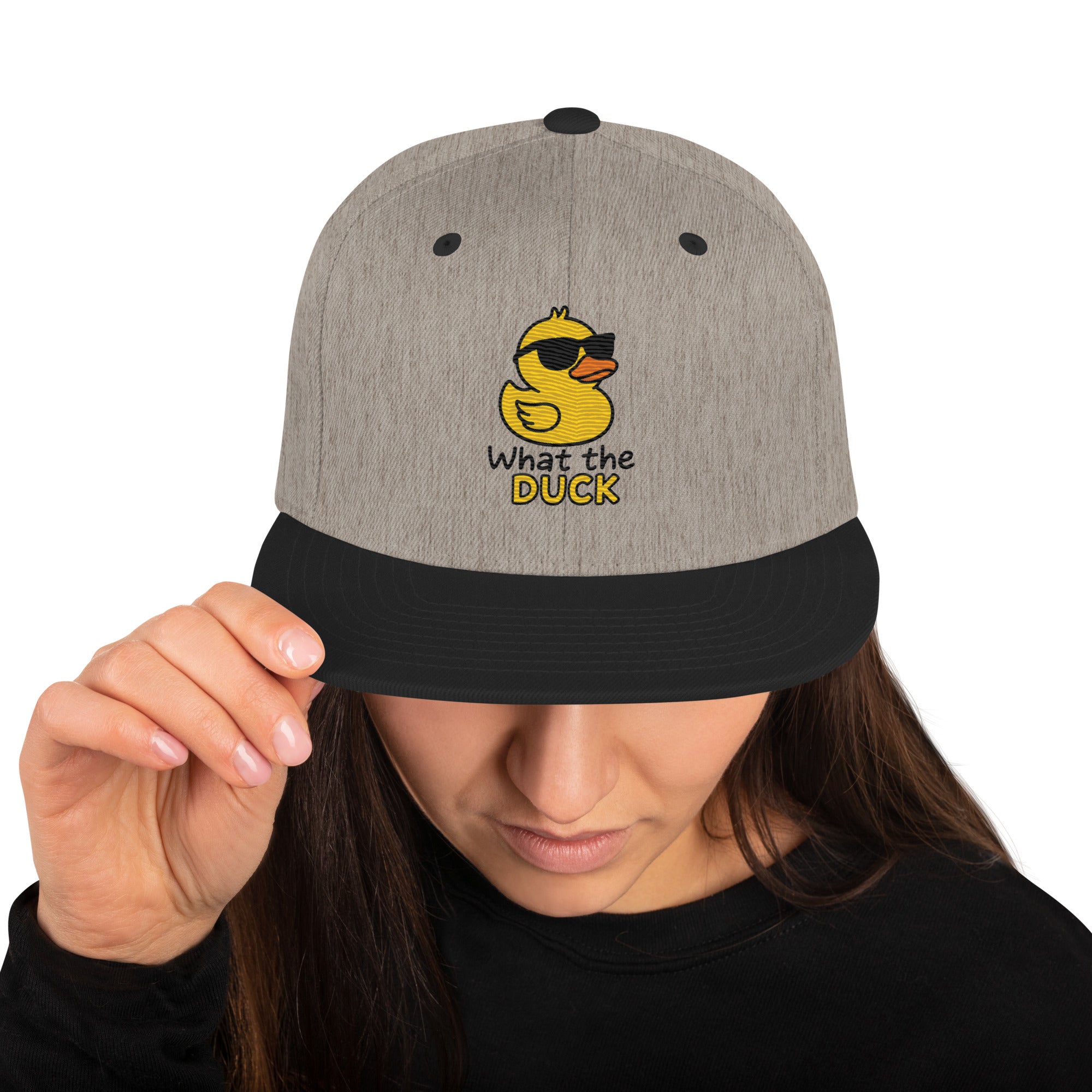 Cappellino Ricamato Unisex Snapback Regolabile – Design What Duck-Biiply