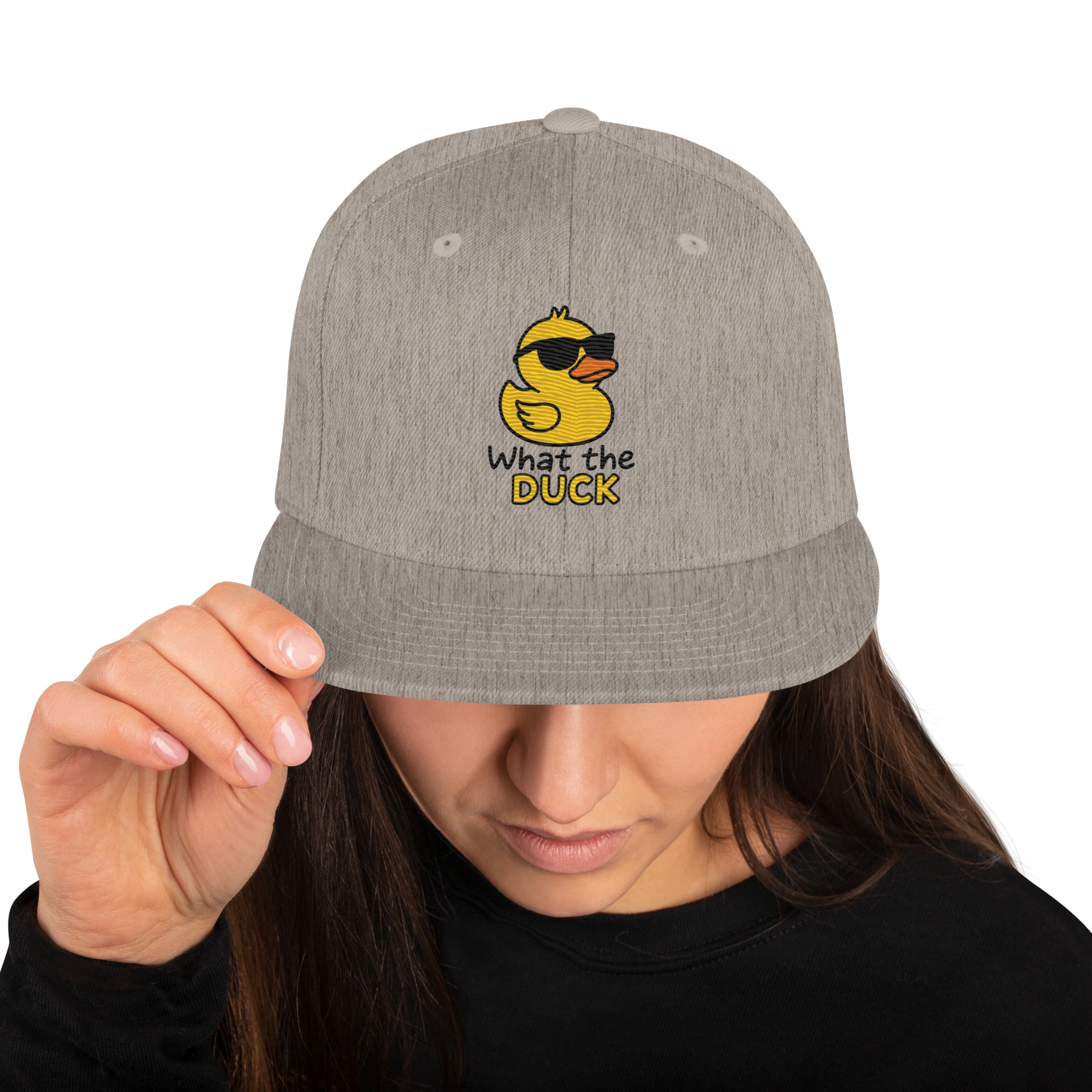Cappellino Ricamato Unisex Snapback Regolabile – Design What Duck-Biiply