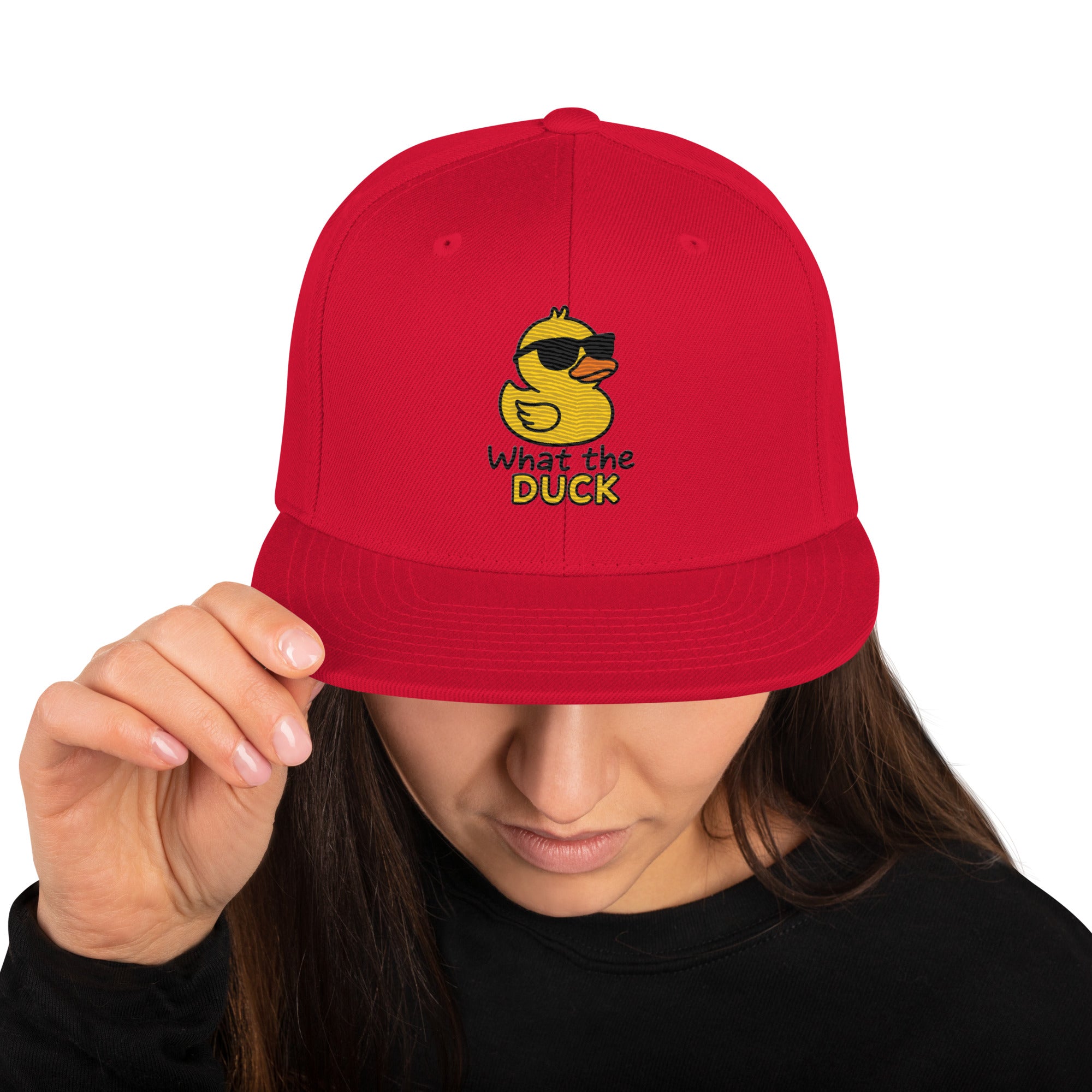 Cappellino Ricamato Unisex Snapback Regolabile – Design What Duck-Biiply