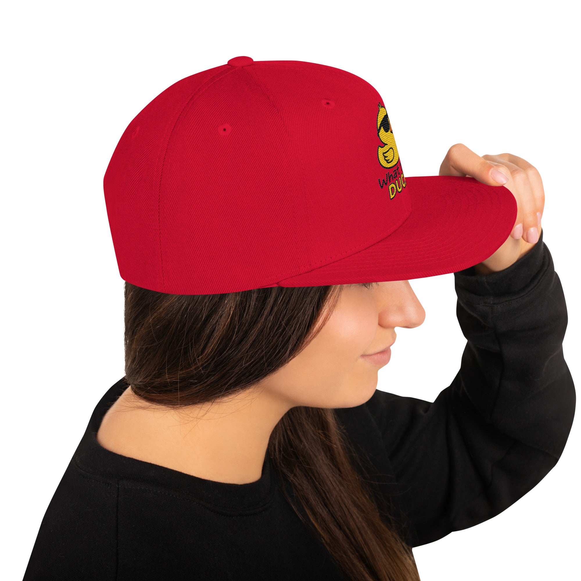 Cappellino Ricamato Unisex Snapback Regolabile – Design What Duck-Biiply
