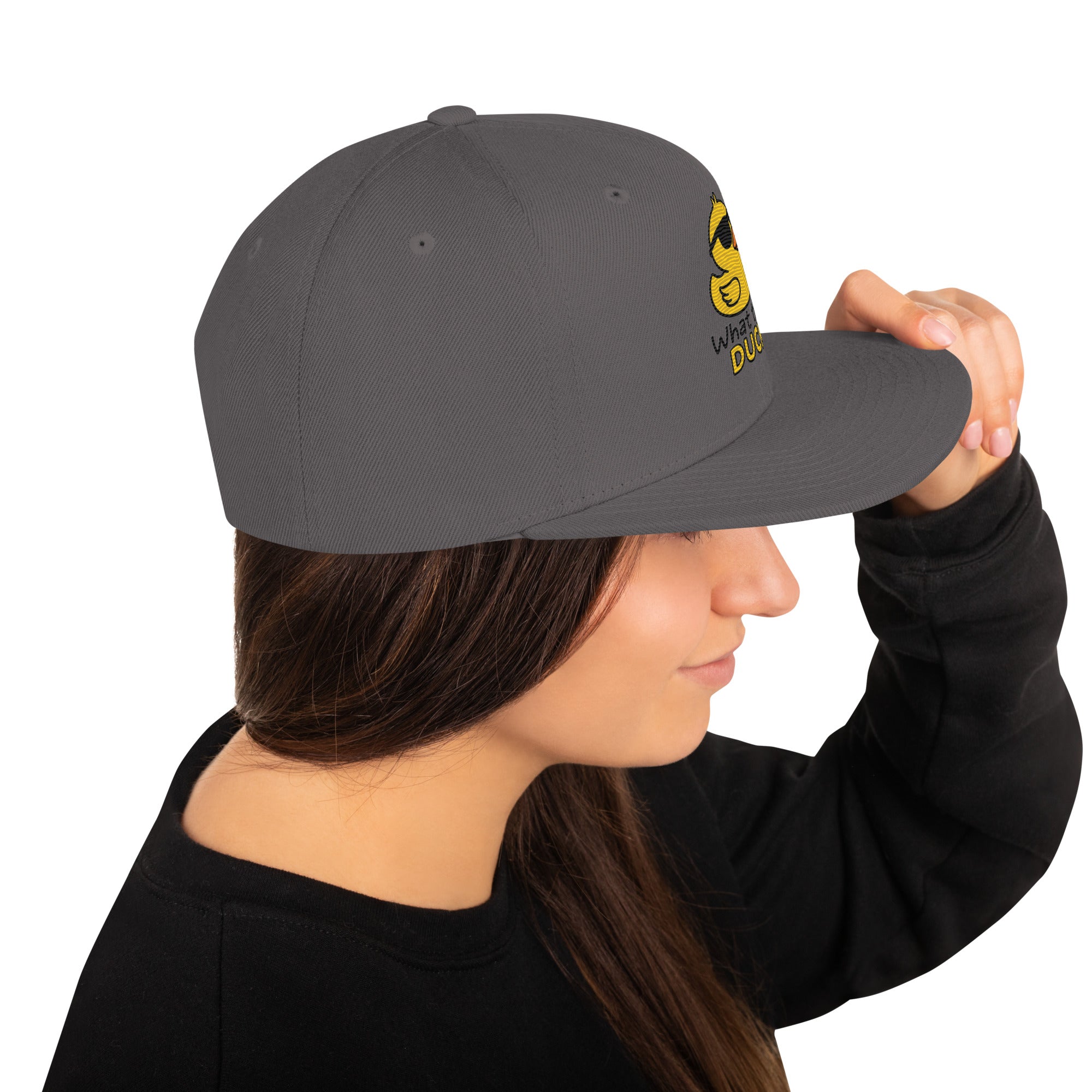 Cappellino Ricamato Unisex Snapback Regolabile – Design What Duck-Biiply