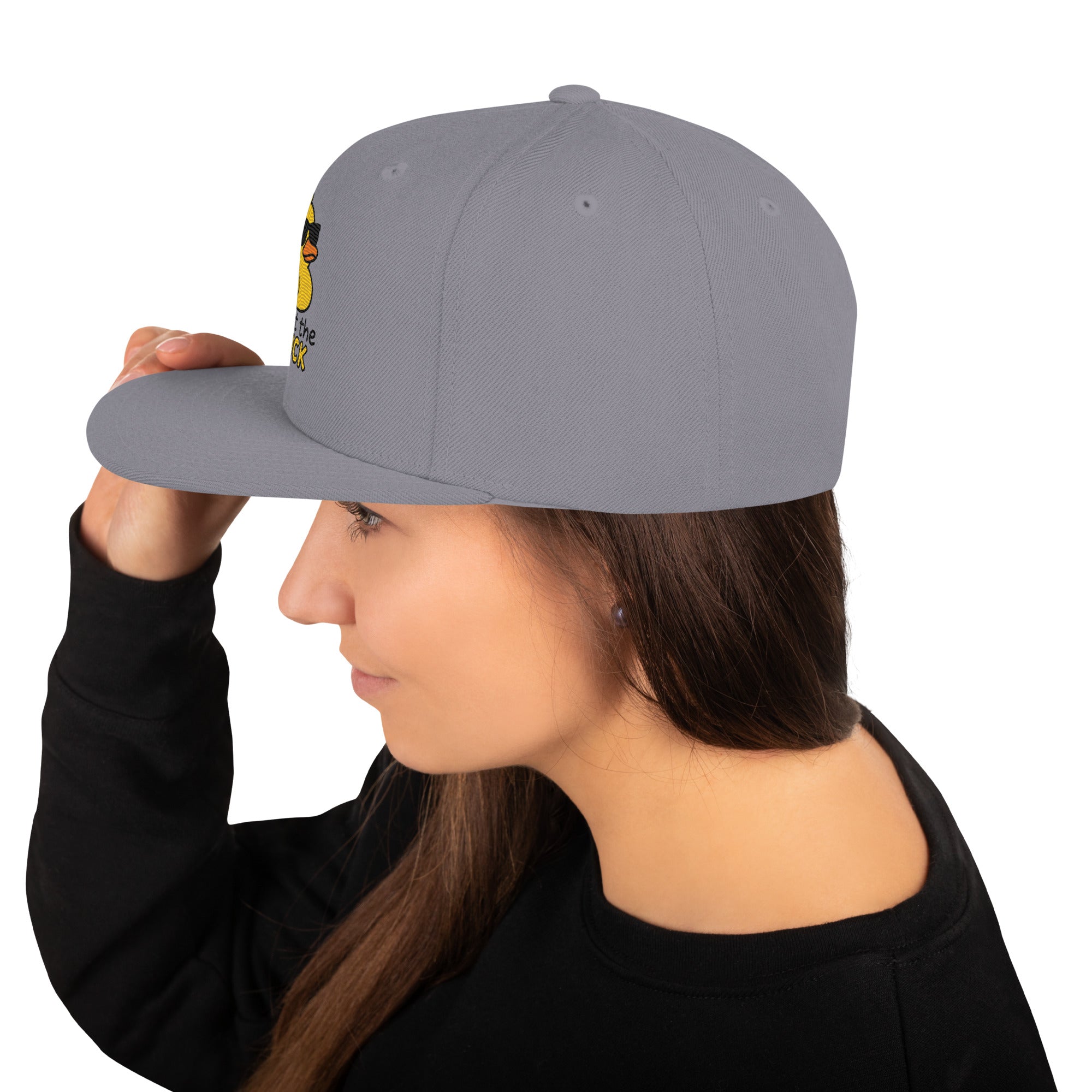 Cappellino Ricamato Unisex Snapback Regolabile – Design What Duck-Biiply