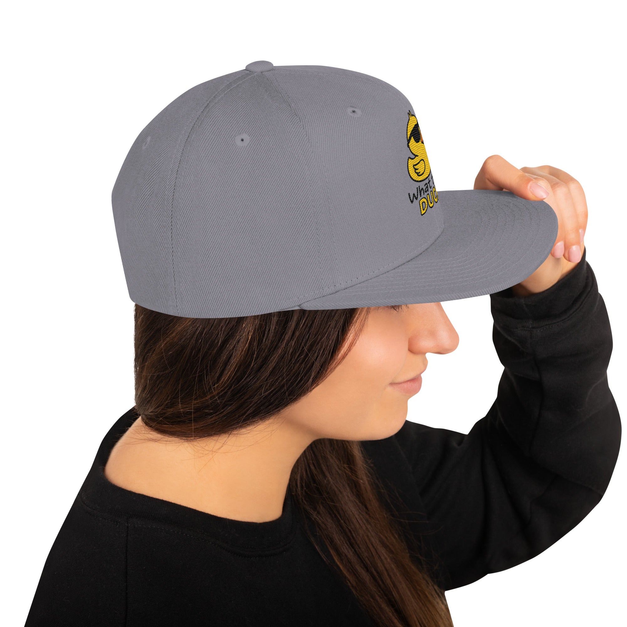 Cappellino Ricamato Unisex Snapback Regolabile – Design What Duck-Biiply