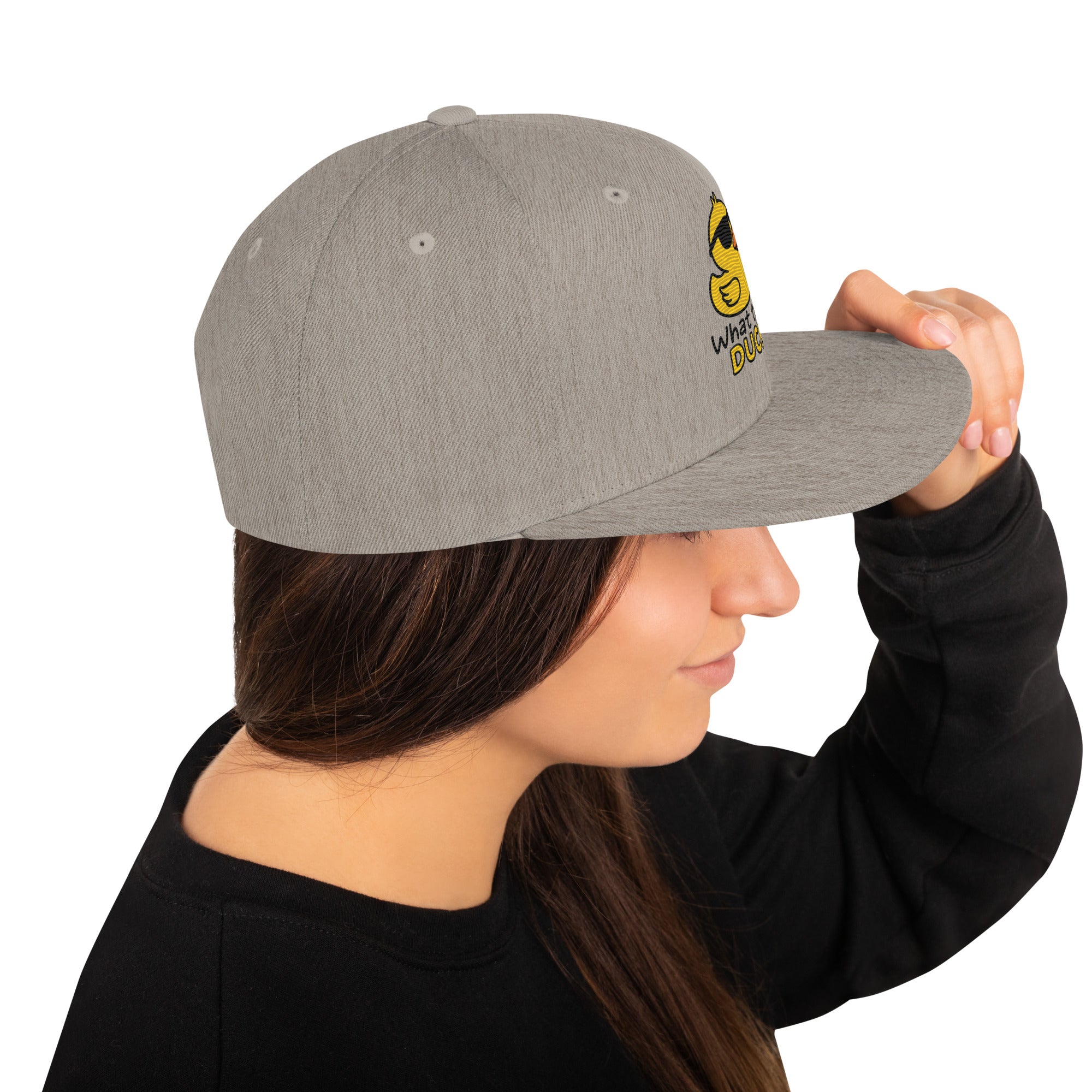 Cappellino Ricamato Unisex Snapback Regolabile – Design What Duck-Biiply
