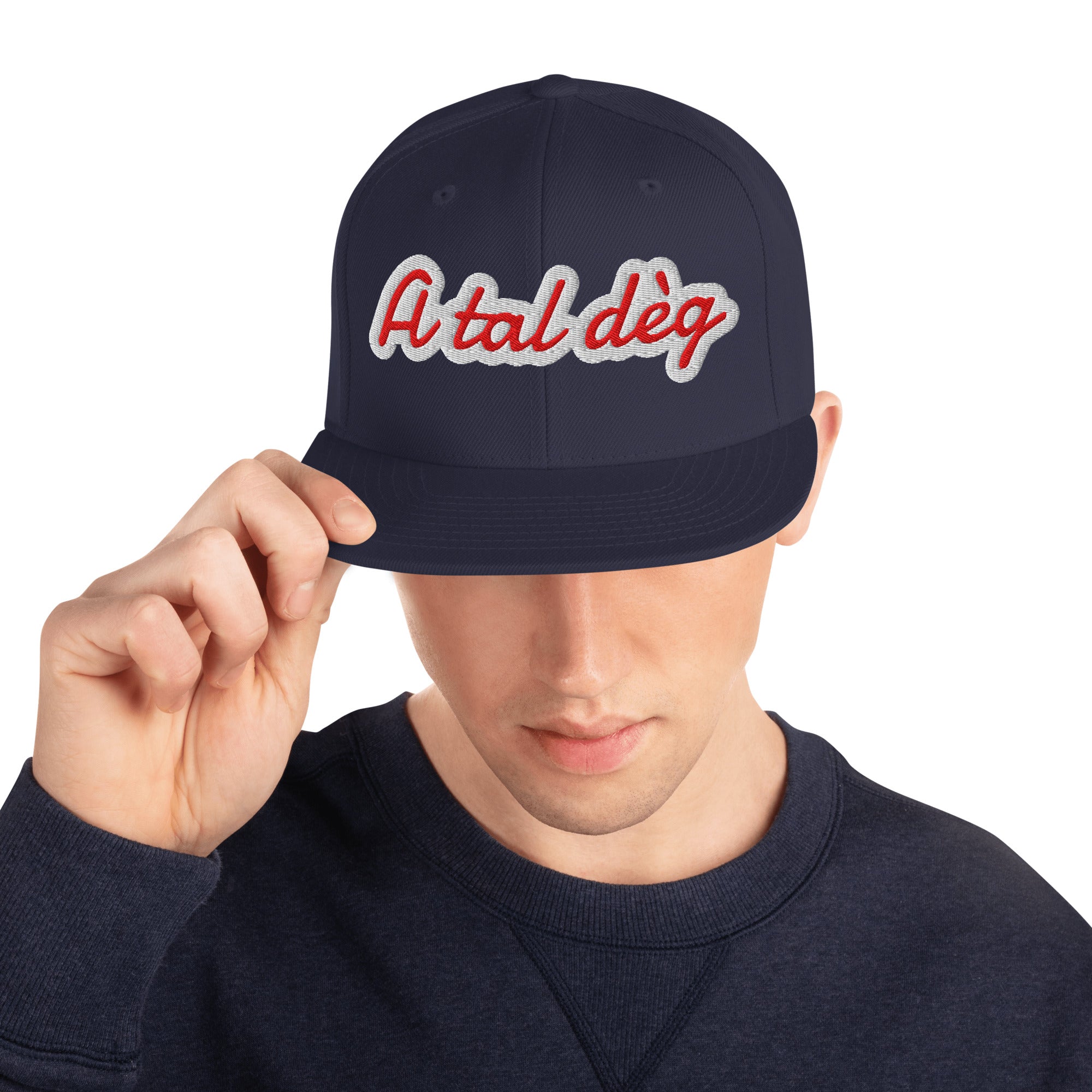 Cappello Ricamatato Visiera Piatta A Tal Dèg