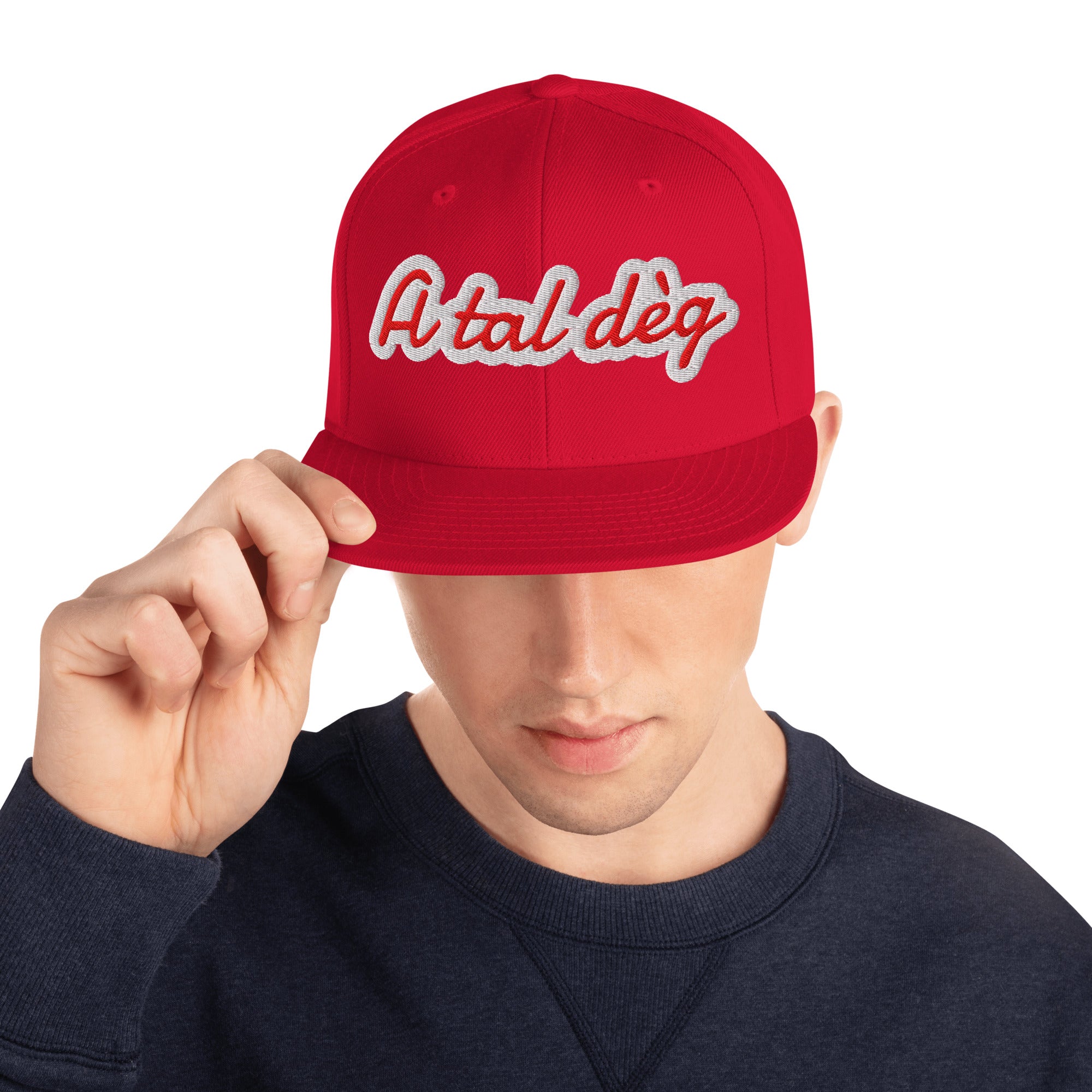 Cappello Ricamatato Visiera Piatta A Tal Dèg