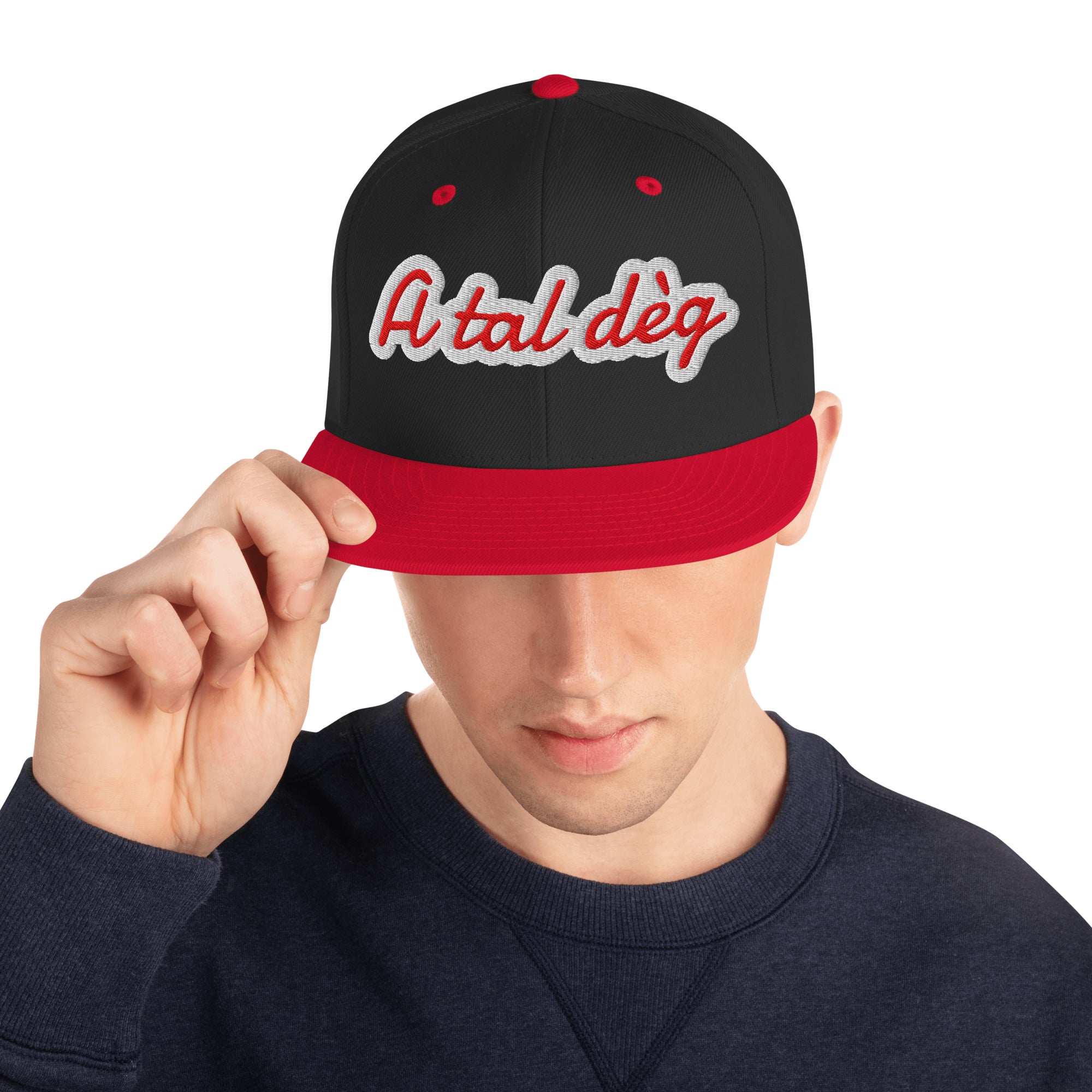 Cappello Ricamatato Visiera Piatta A Tal Dèg