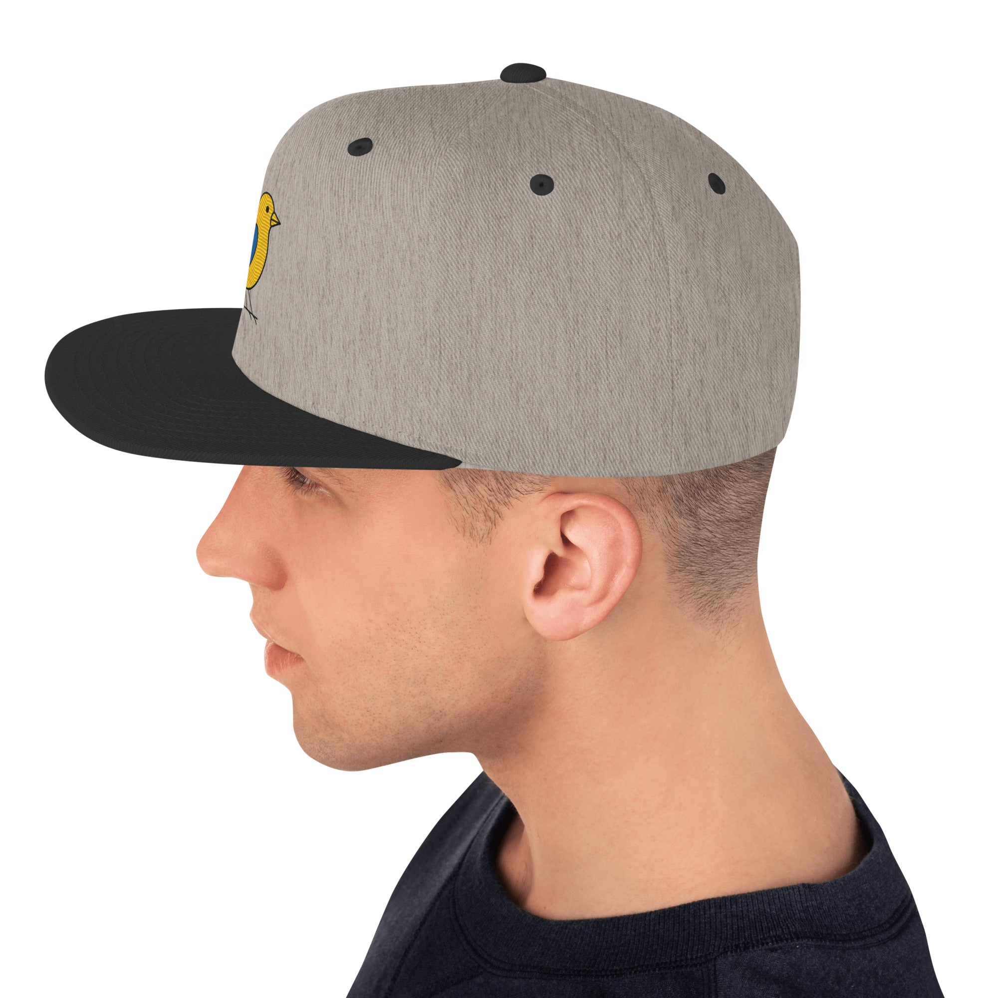 Cappello Ricamatato Visiera Piatta Canarino