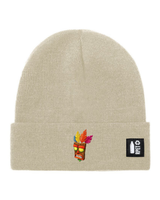 Cappello a Maglia in RPET Riciclato – Morbido e Caldo – Linea Sostenibile Naturaleine – Design Ricamato Aku Aku