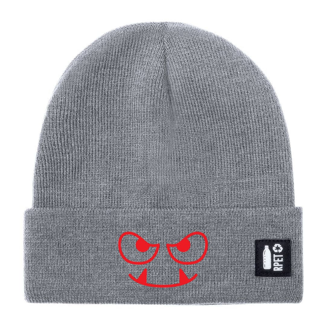 Cappello a Maglia in RPET Riciclato – Morbido e Caldo – Linea Sostenibile Naturaleine – Design Ricamato Monster Face-Biiply