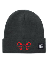 Cappello a Maglia in RPET Riciclato – Morbido e Caldo – Linea Sostenibile Naturaleine – Design Ricamato Monster Face