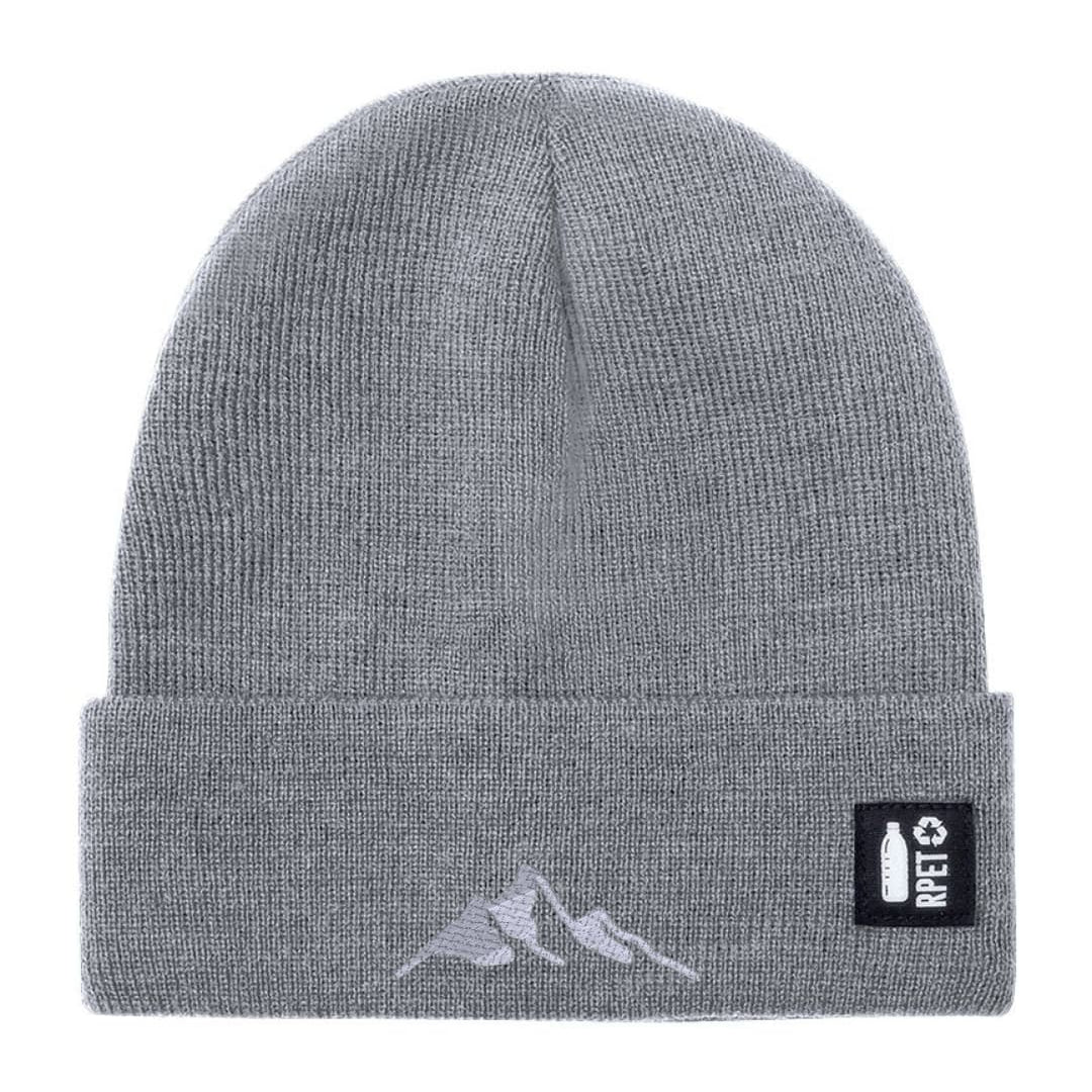Cappello a Maglia in RPET Riciclato – Morbido e Caldo – Linea Sostenibile Naturaleine – Design Ricamato Montagna-Biiply