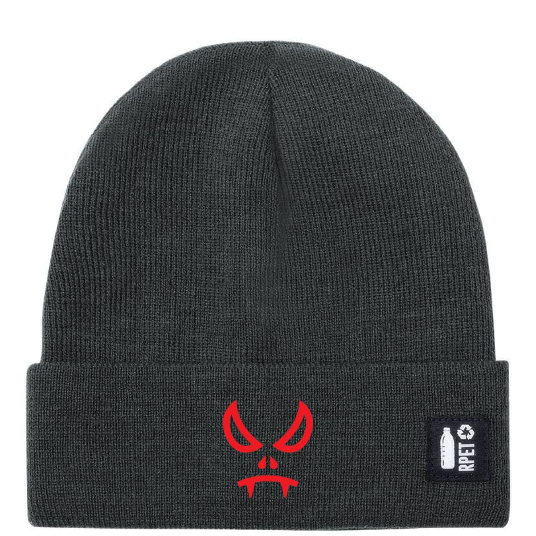 Cappello a Maglia in RPET Riciclato – Morbido e Caldo – Linea Sostenibile Naturaleine – Design Ricamato Vampiro-Biiply