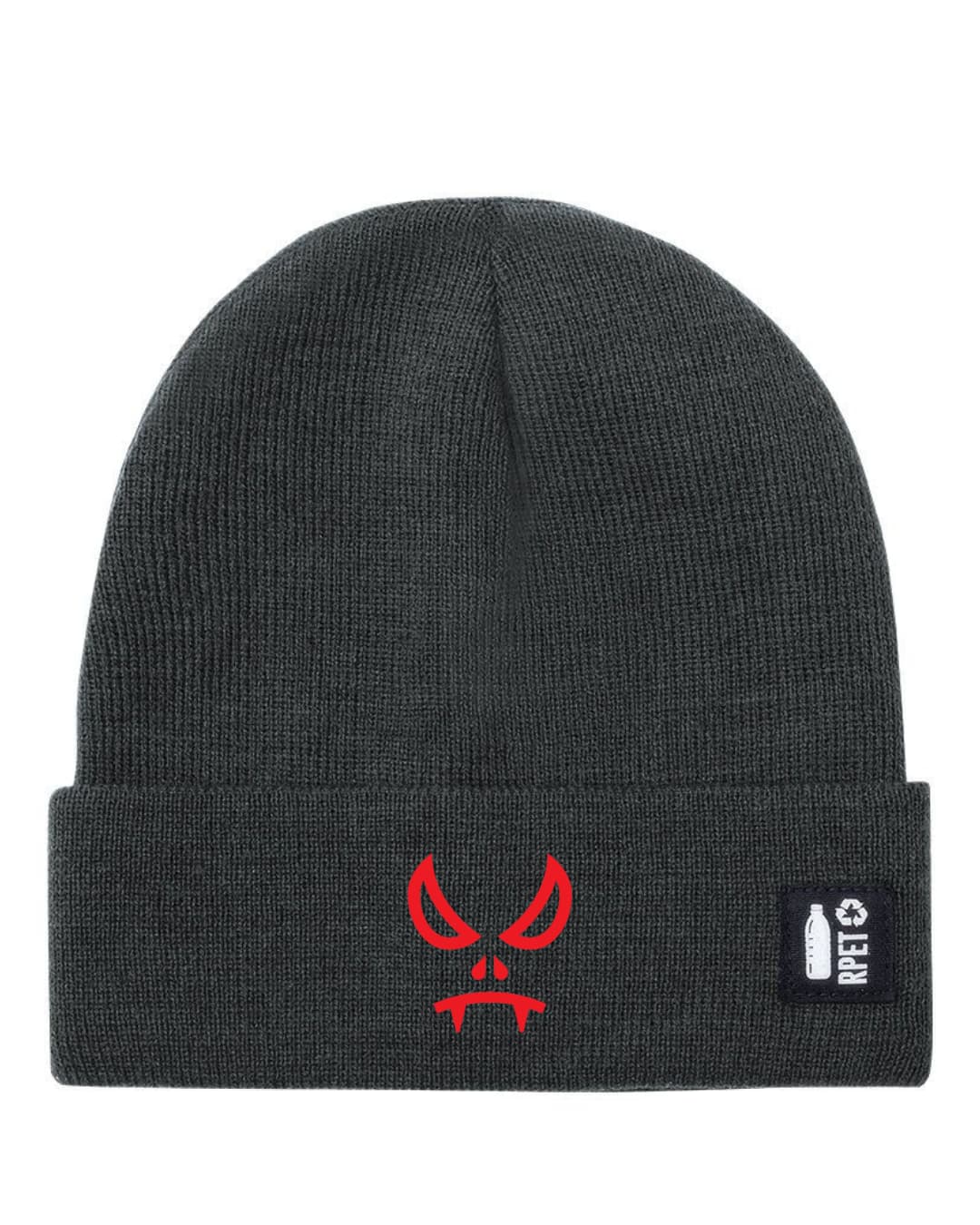 Cappello a Maglia in RPET Riciclato – Morbido e Caldo – Linea Sostenibile Naturaleine – Design Ricamato Vampiro-Biiply