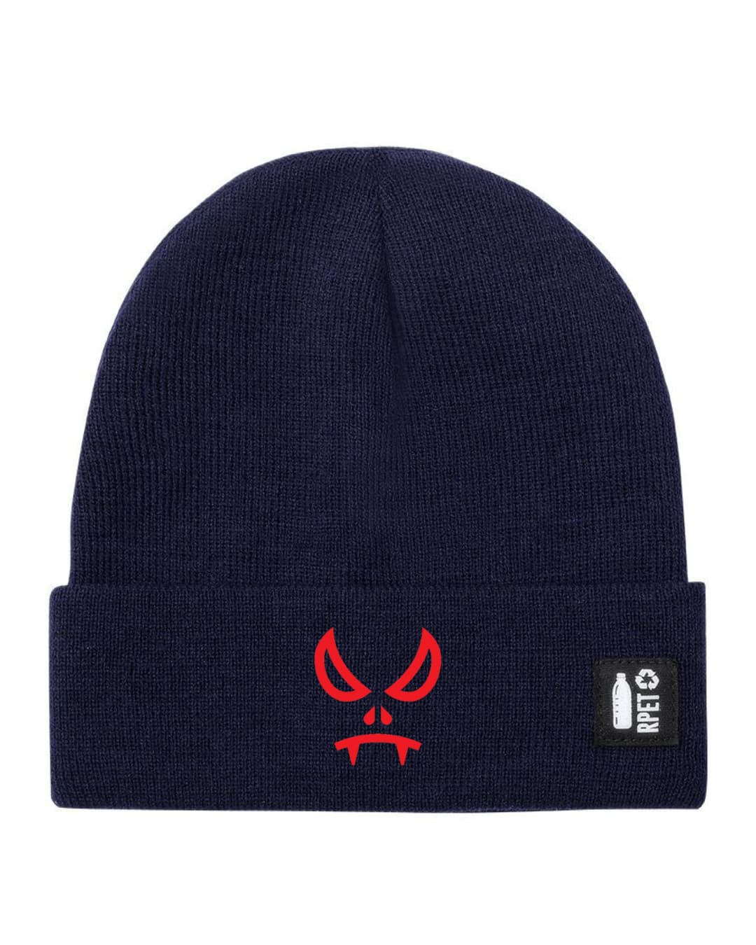 Cappello a Maglia in RPET Riciclato – Morbido e Caldo – Linea Sostenibile Naturaleine – Design Ricamato Vampiro-Biiply