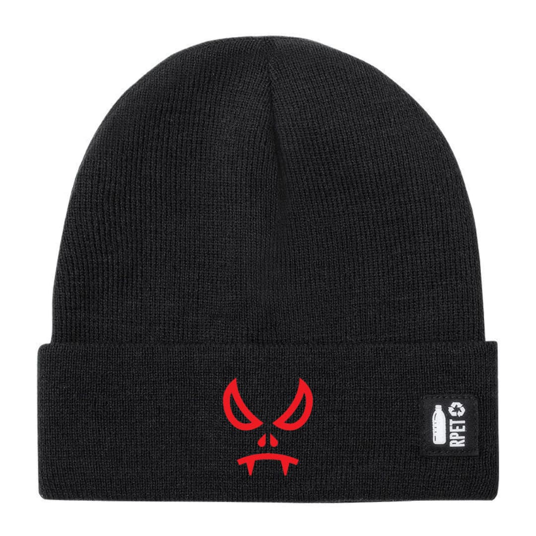 Cappello a Maglia in RPET Riciclato – Morbido e Caldo – Linea Sostenibile Naturaleine – Design Ricamato Vampiro-Biiply