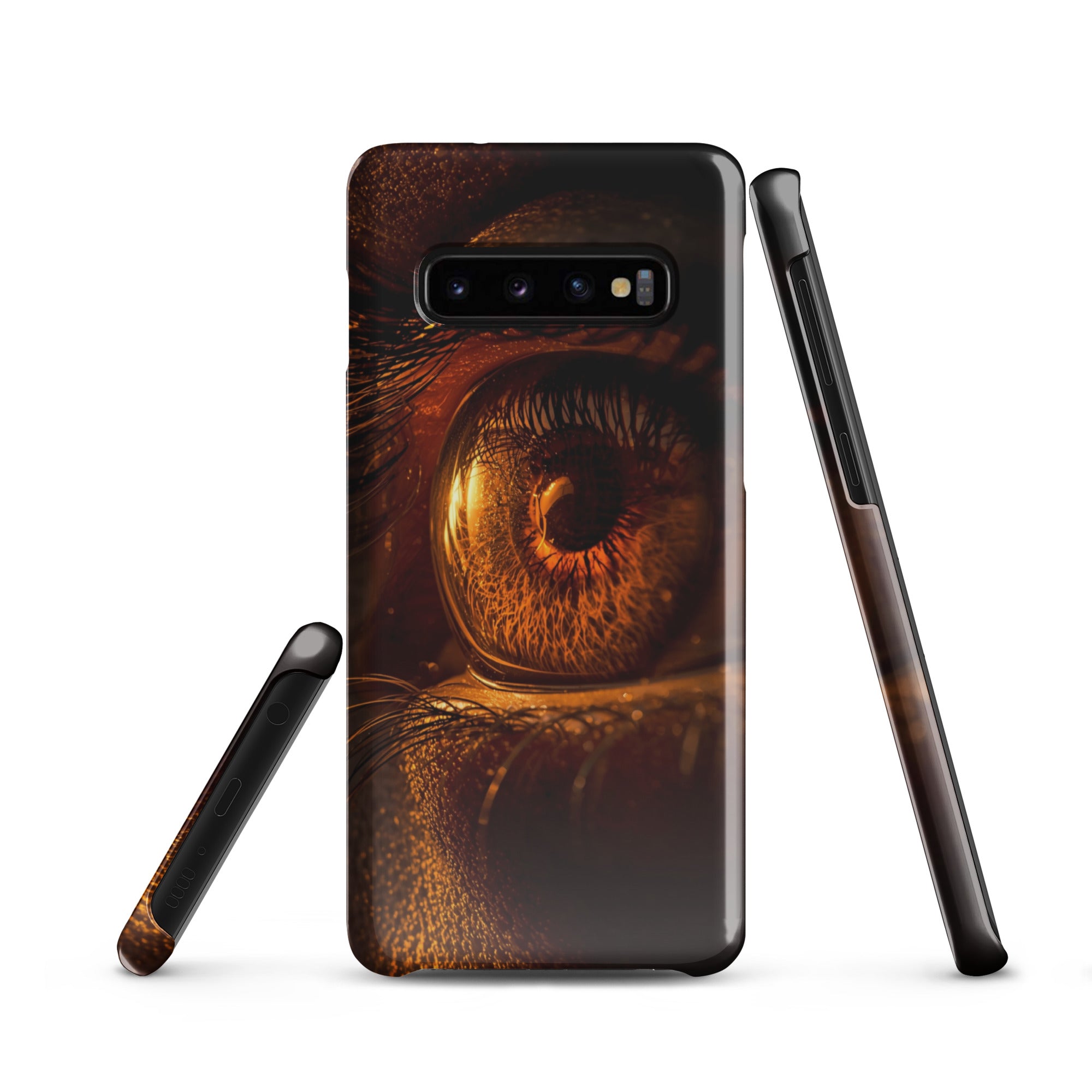 Cover Resistente e Sottile Samsung - Compatibile con Ricarica Wireless - Occhio Marrone Lucido