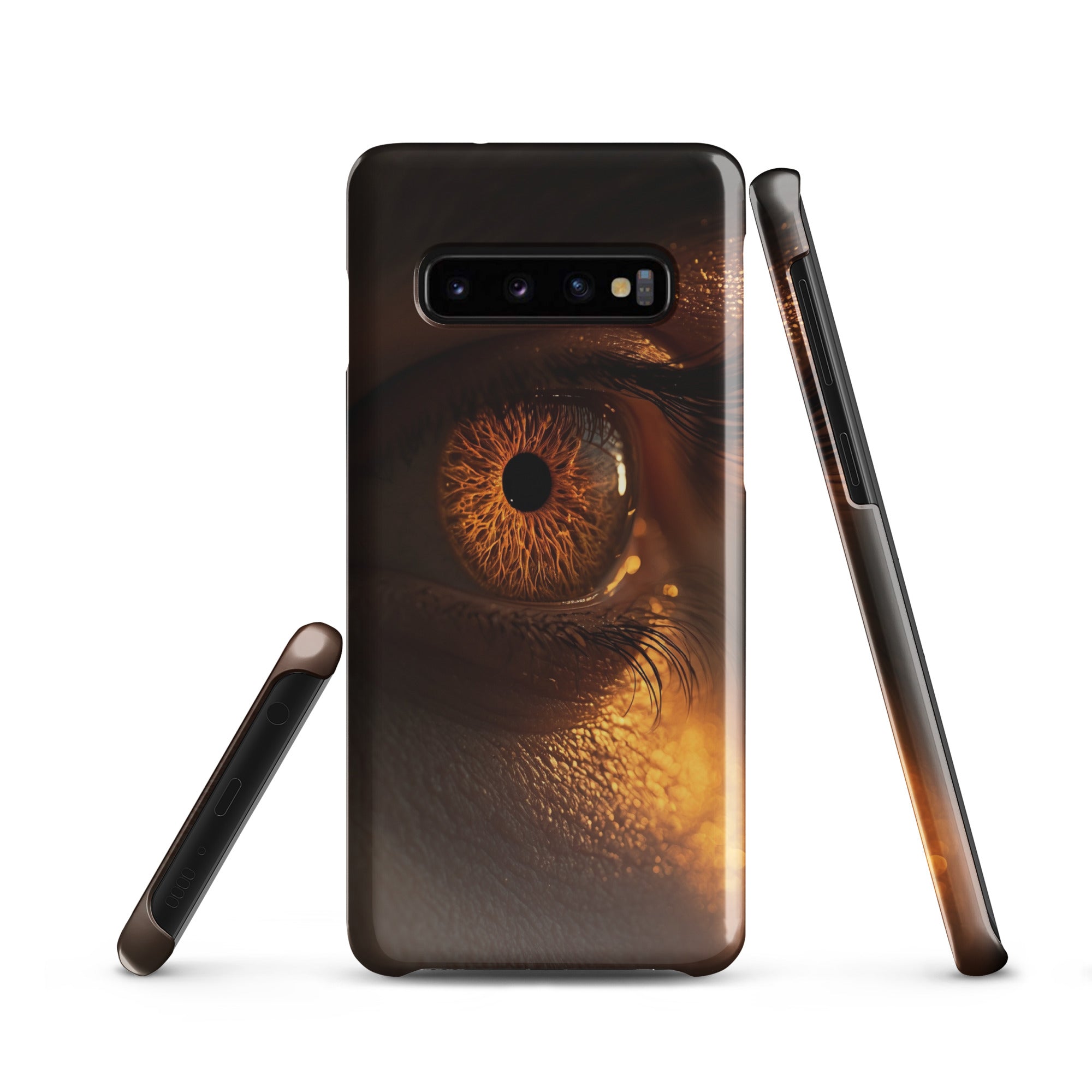 Cover Resistente e Sottile Samsung - Compatibile con Ricarica Wireless - Occhio Marrone Realistico