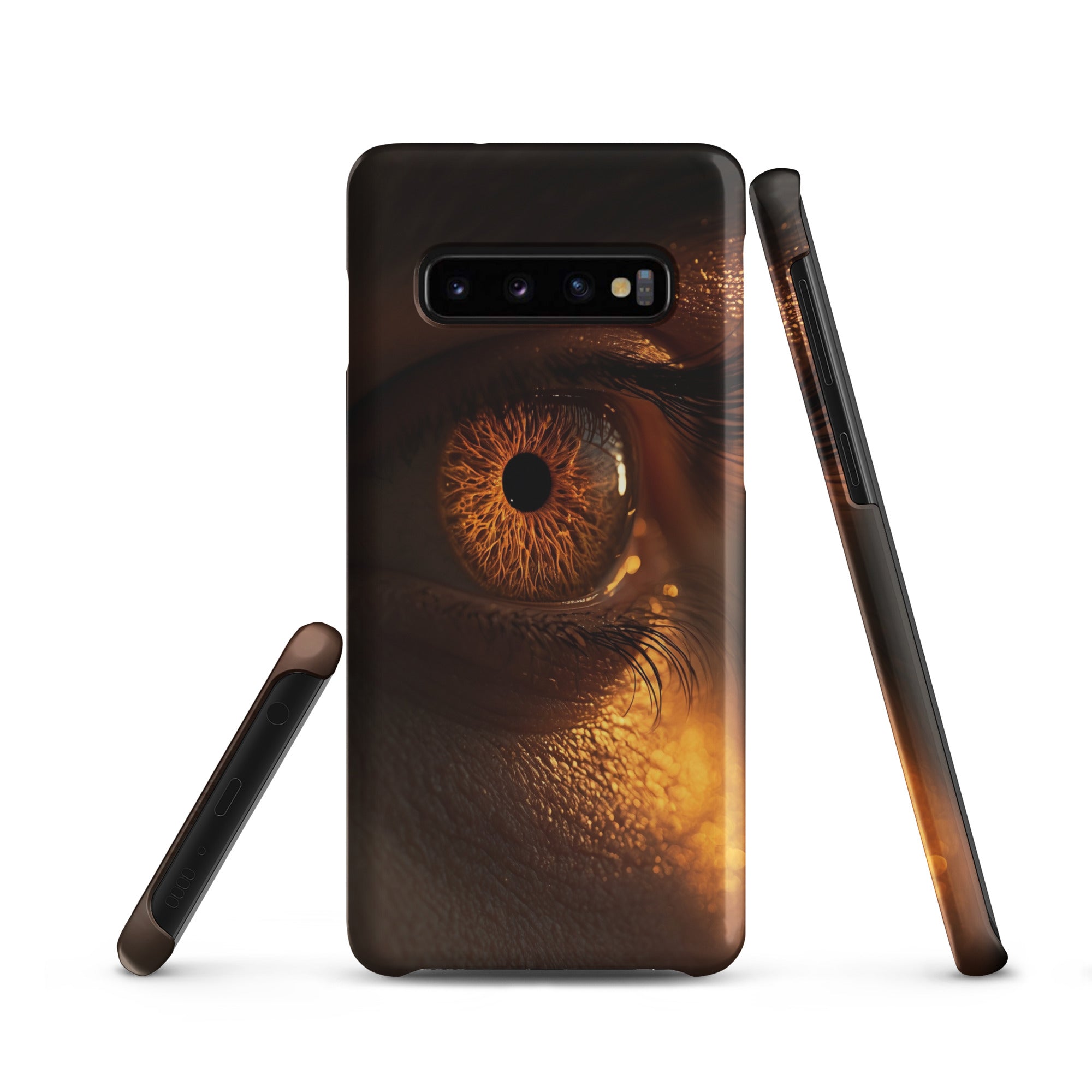 Cover Resistente e Sottile Samsung - Compatibile con Ricarica Wireless - Occhio Marrone Realistico