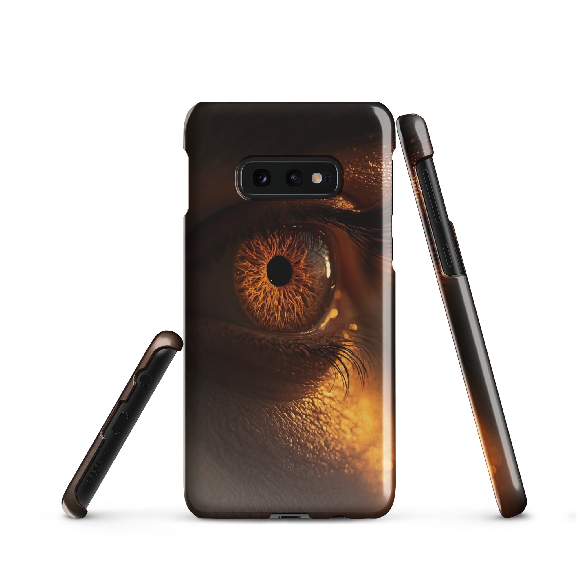 Cover Resistente e Sottile Samsung - Compatibile con Ricarica Wireless - Occhio Marrone Realistico