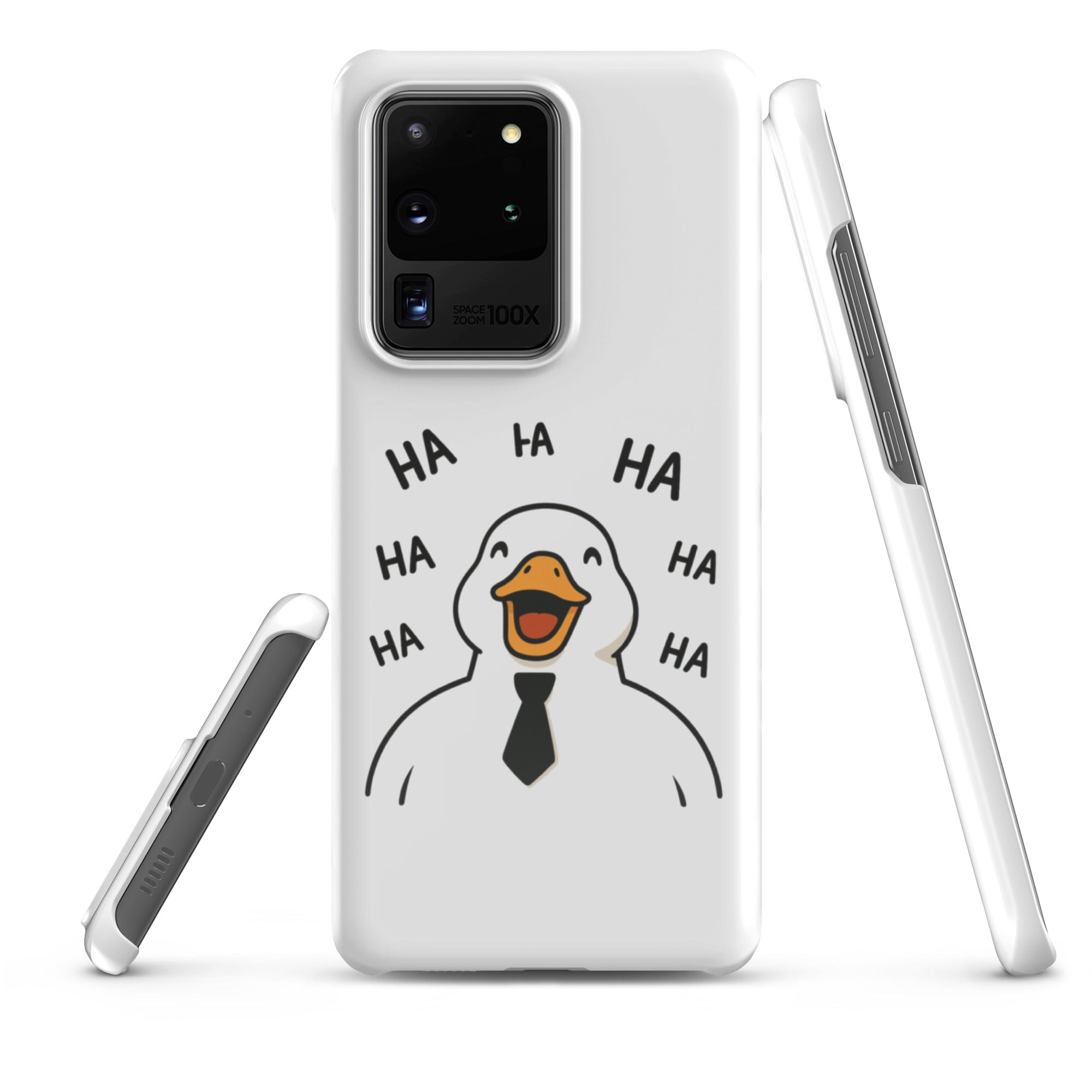 Cover Samsung Resistente – Compatibile con Ricarica Wireless – Design Anatra Che Ride-Biiply