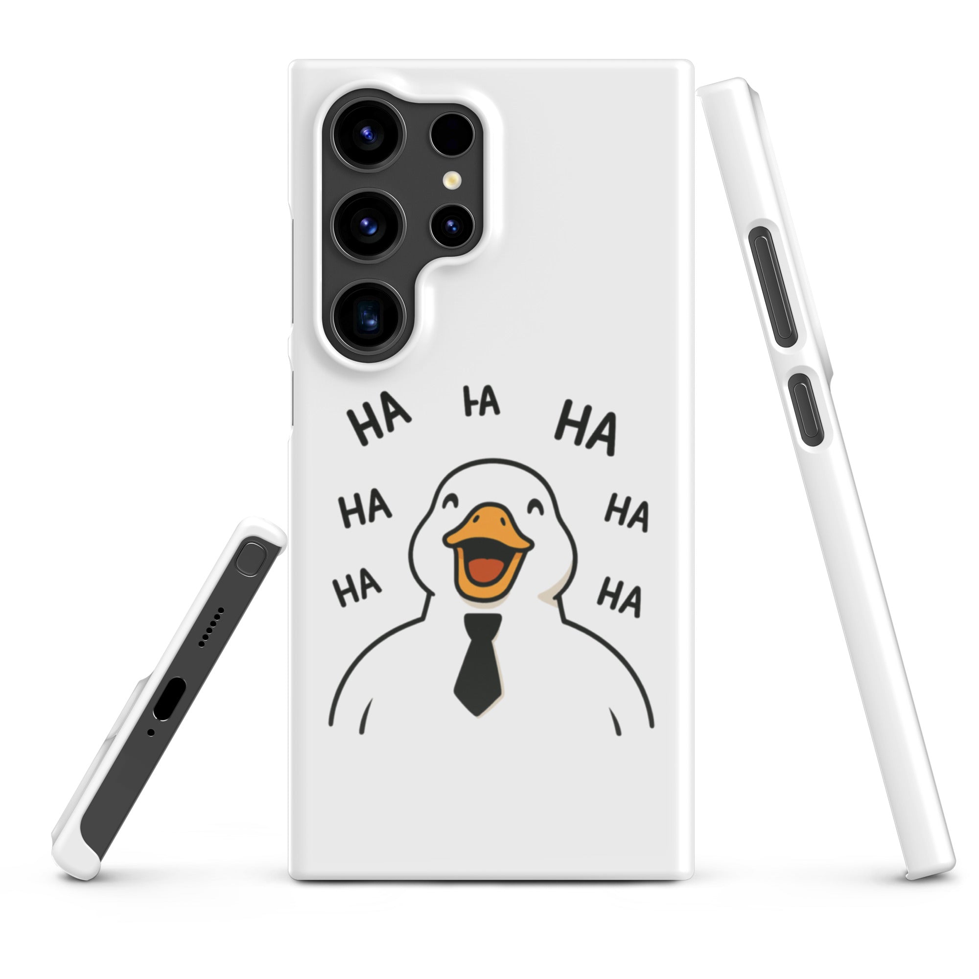 Cover Samsung Resistente – Compatibile con Ricarica Wireless – Design Anatra Che Ride-Biiply