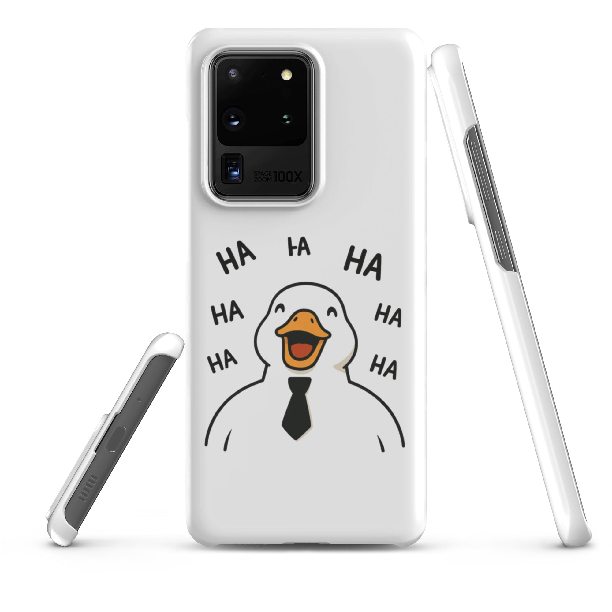 Cover Samsung Resistente – Compatibile con Ricarica Wireless – Design Anatra Che Ride-Biiply