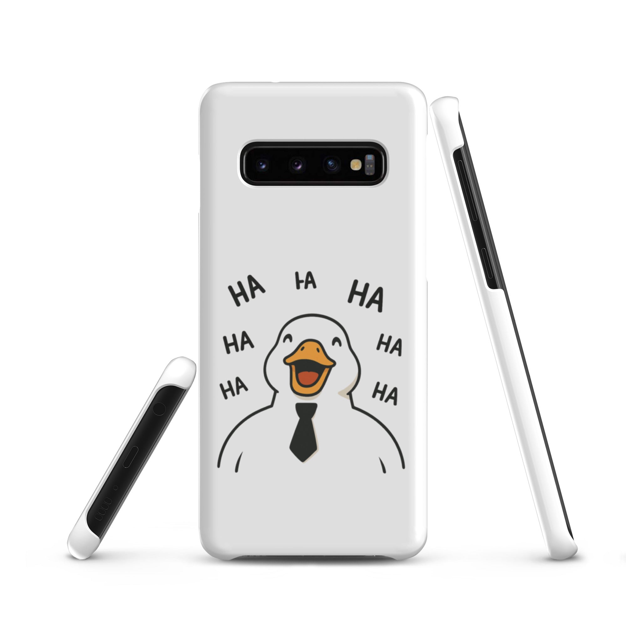 Cover Samsung Resistente – Compatibile con Ricarica Wireless – Design Anatra Che Ride-Biiply