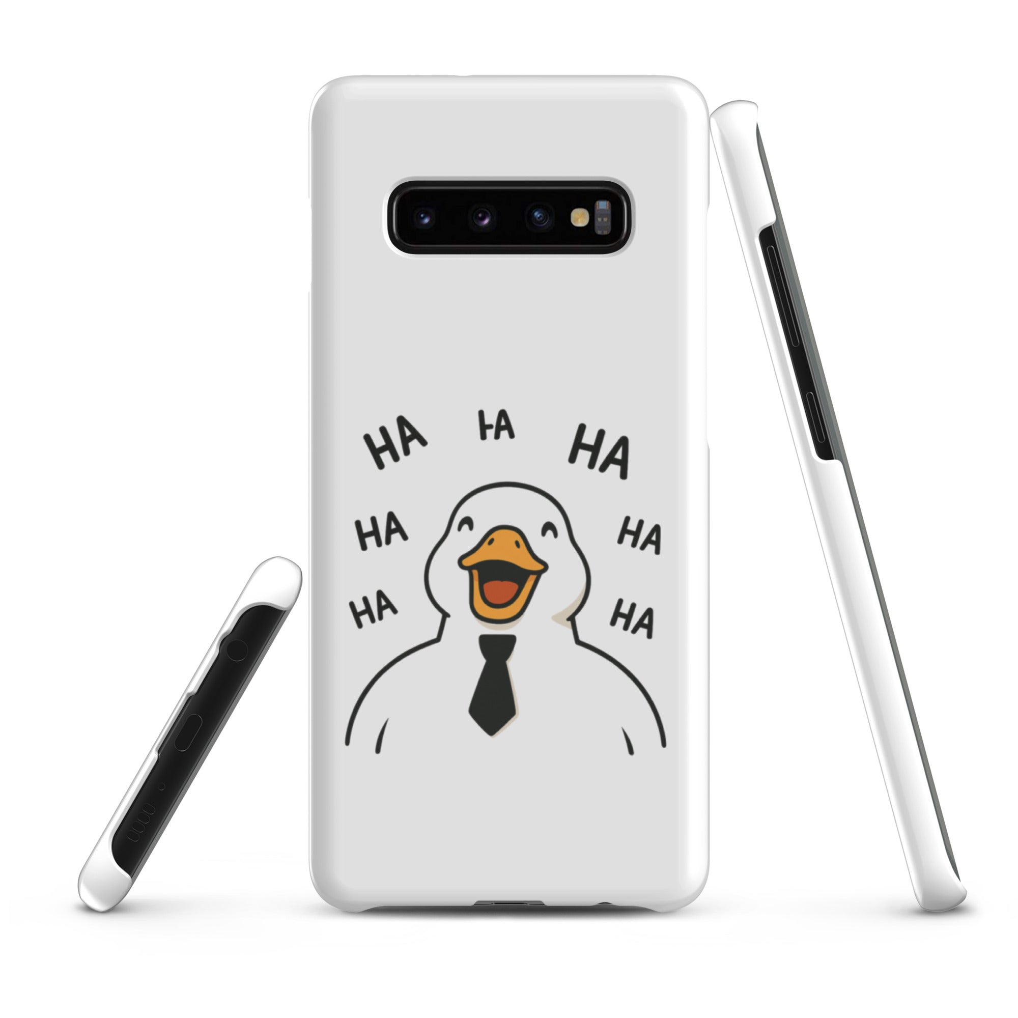 Cover Samsung Resistente – Compatibile con Ricarica Wireless – Design Anatra Che Ride-Biiply