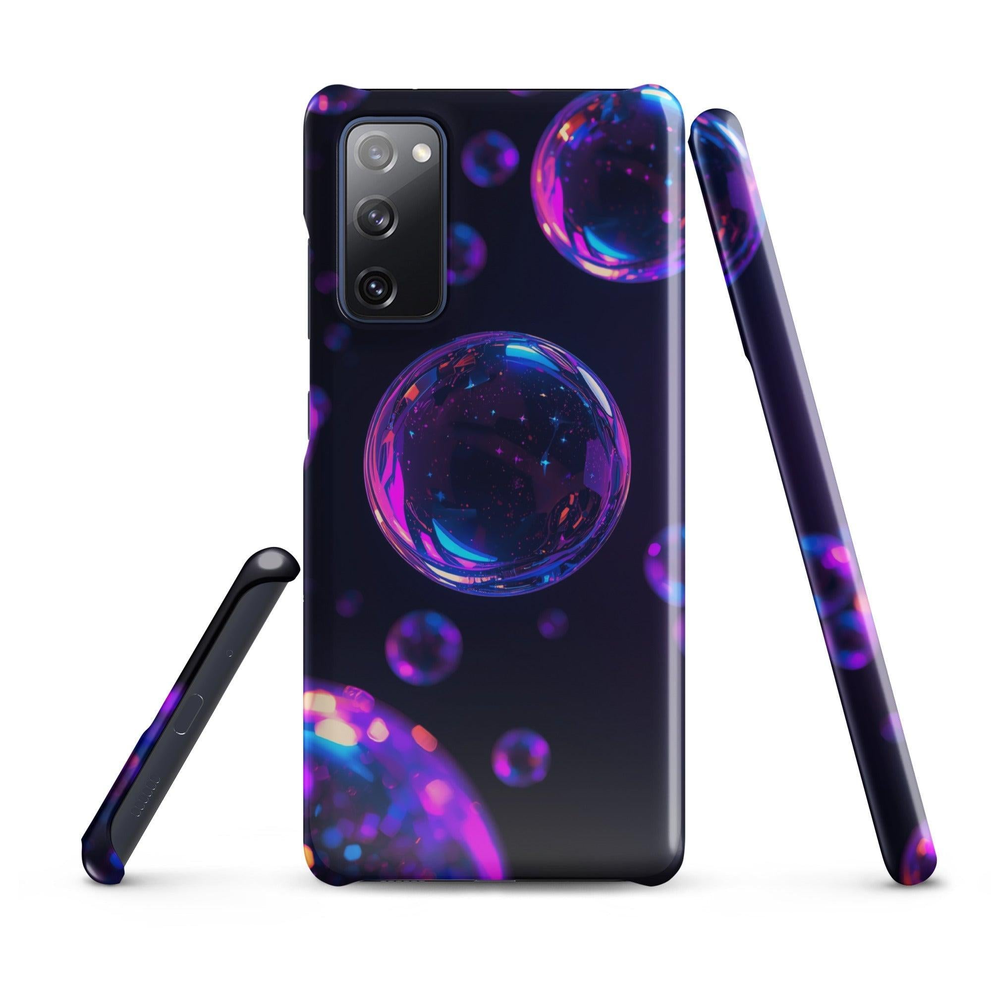 Cover Samsung Resistente – Compatibile con Ricarica Wireless – Design Bolle Viola-Biiply