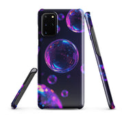 Cover Samsung Resistente – Compatibile con Ricarica Wireless – Design Bolle Viola-Biiply
