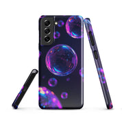 Cover Samsung Resistente – Compatibile con Ricarica Wireless – Design Bolle Viola-Biiply