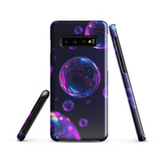 Cover Samsung Resistente – Compatibile con Ricarica Wireless – Design Bolle Viola-Biiply