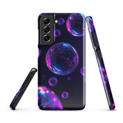 Cover Samsung Resistente – Compatibile con Ricarica Wireless – Design Bolle Viola-Biiply