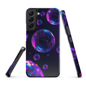 Cover Samsung Resistente – Compatibile con Ricarica Wireless – Design Bolle Viola-Biiply