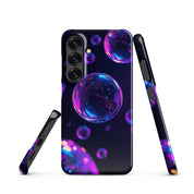 Cover Samsung Resistente – Compatibile con Ricarica Wireless – Design Bolle Viola-Biiply