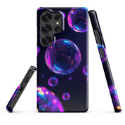 Cover Samsung Resistente – Compatibile con Ricarica Wireless – Design Bolle Viola-Biiply